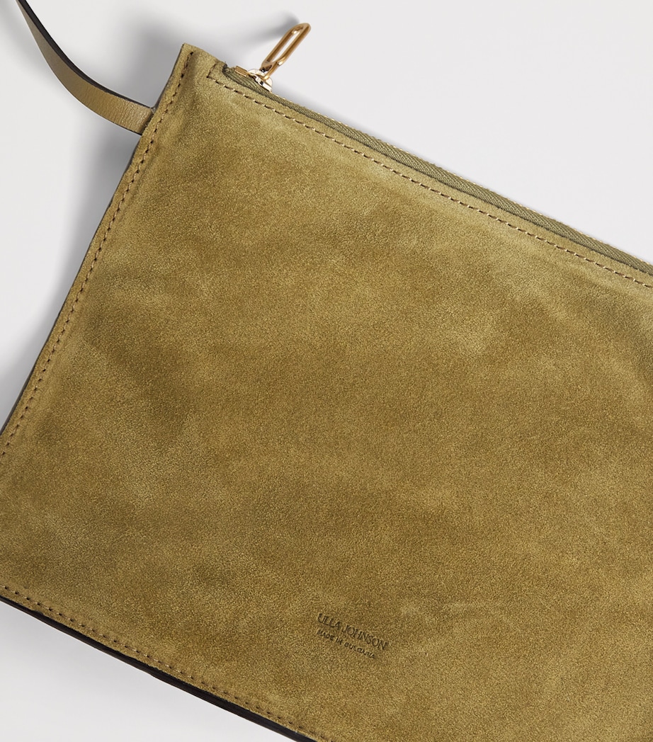 Ulla Johnson Womens Suede Adria Tote Bag Olive Image 6