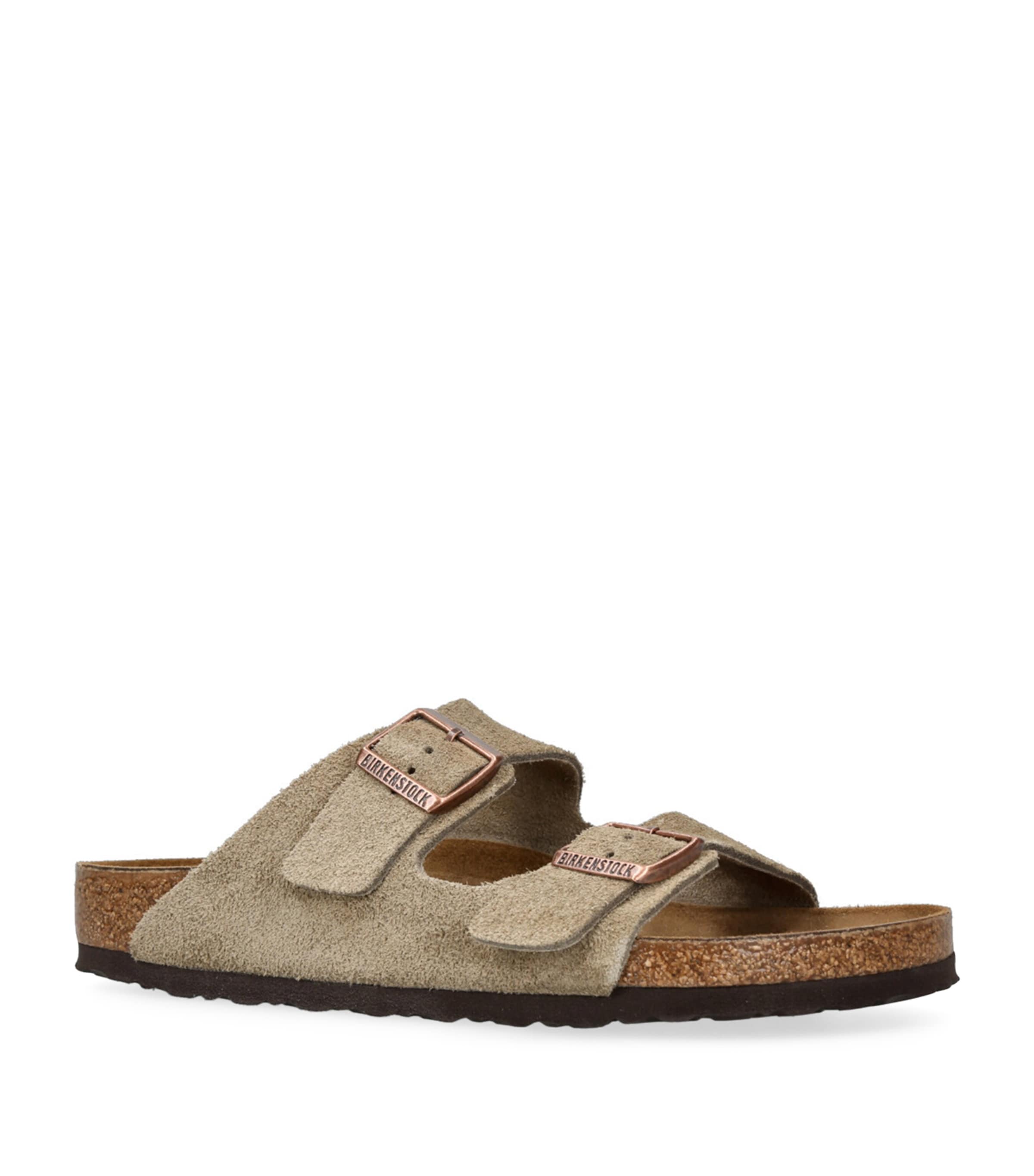 Birkenstock Suede Arizona Sandals Taupe Image 3