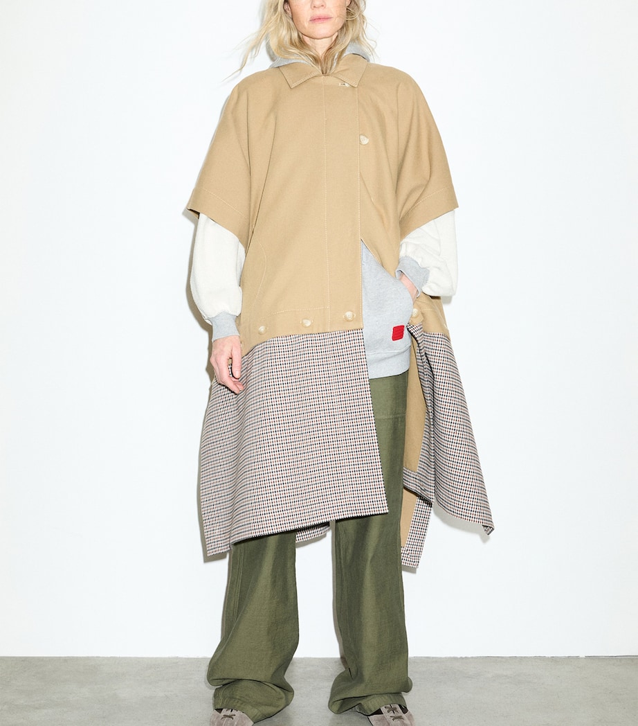 MAX&Co. Womens Contrast-Panel Raincoat Camel Image 2