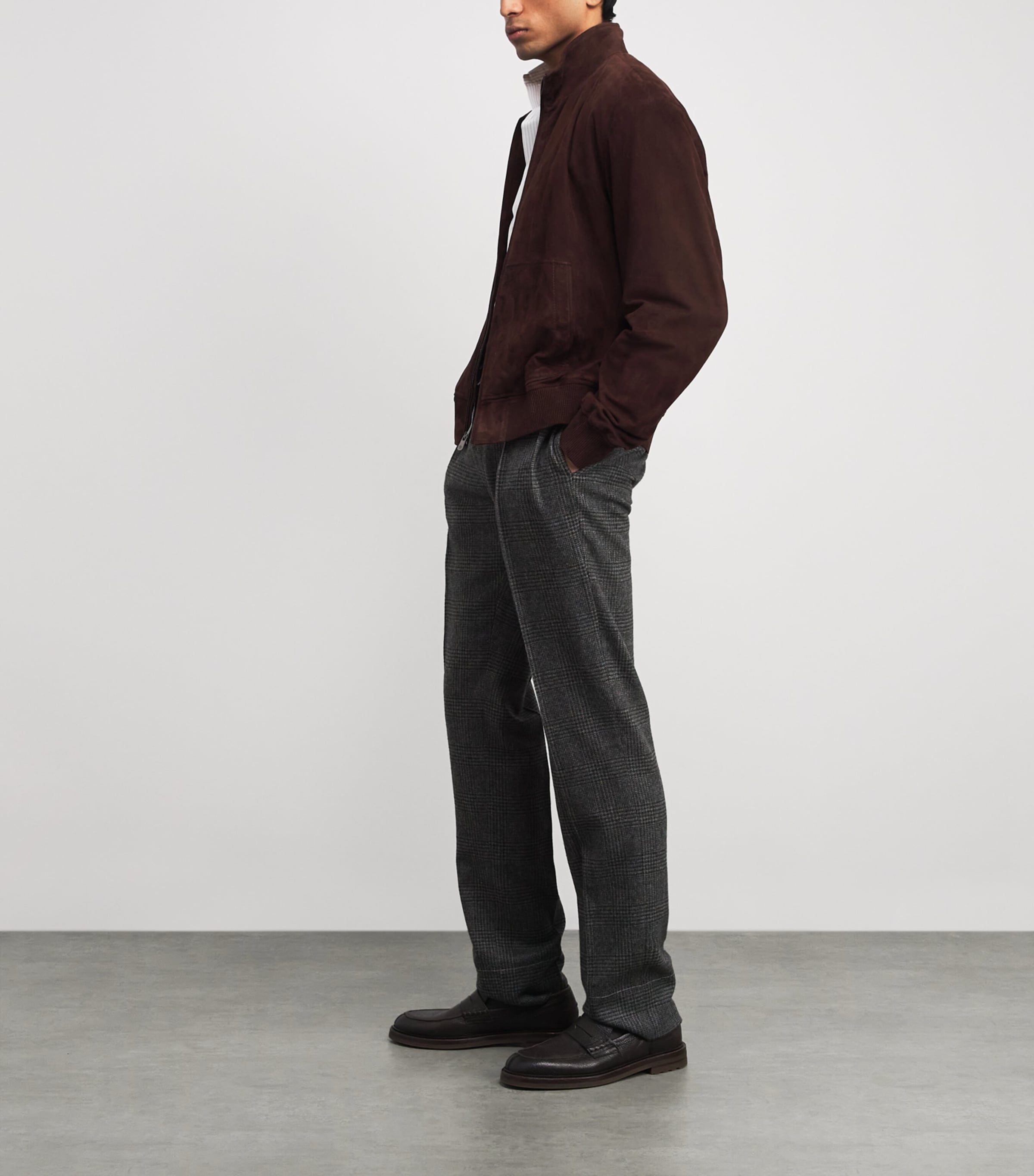 Suede Track Jacket BROWN Image 2