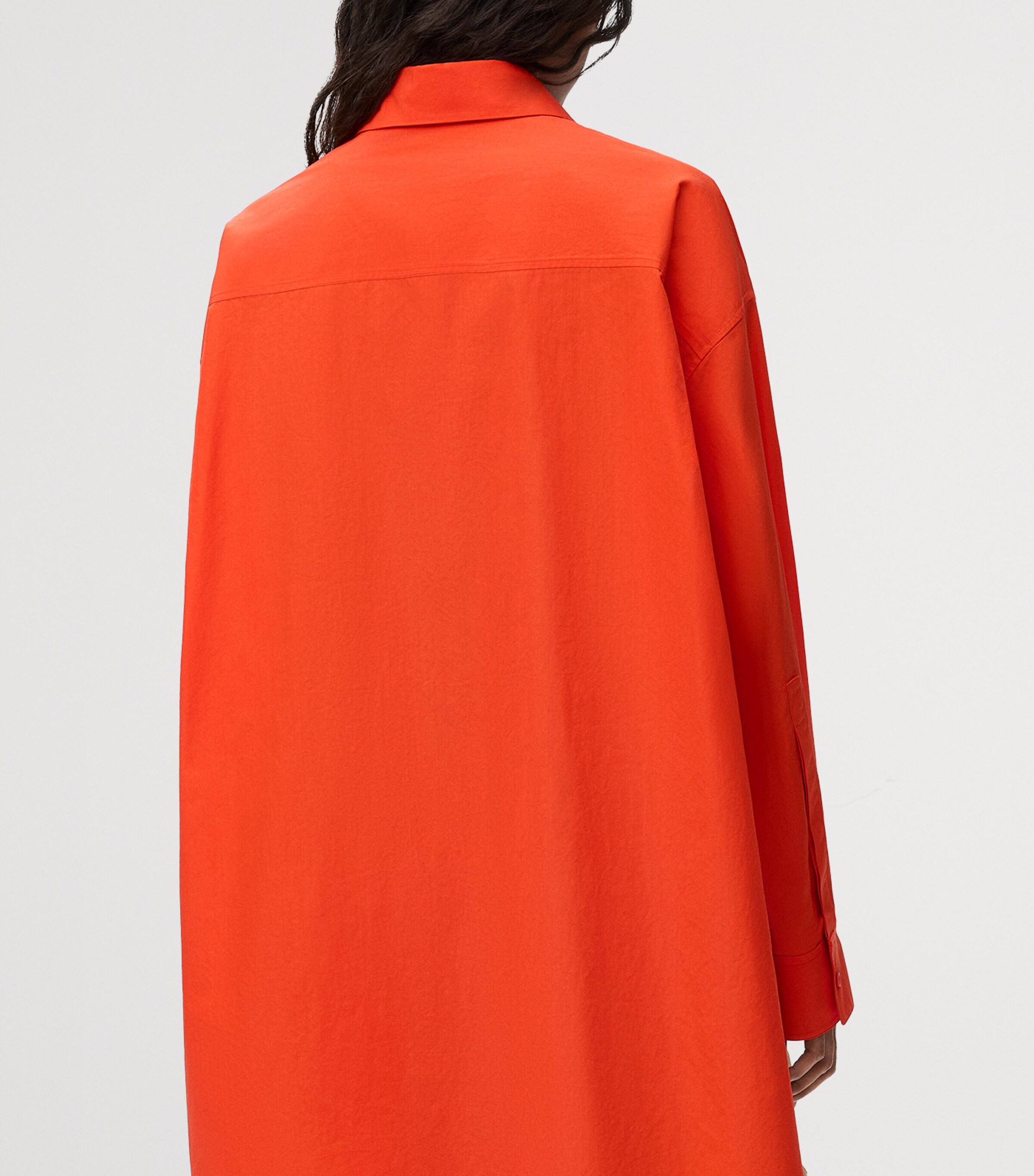 LOEWE Womens x Paula's Ibiza Cotton-Blend Anagram Shirt Orange Image 4