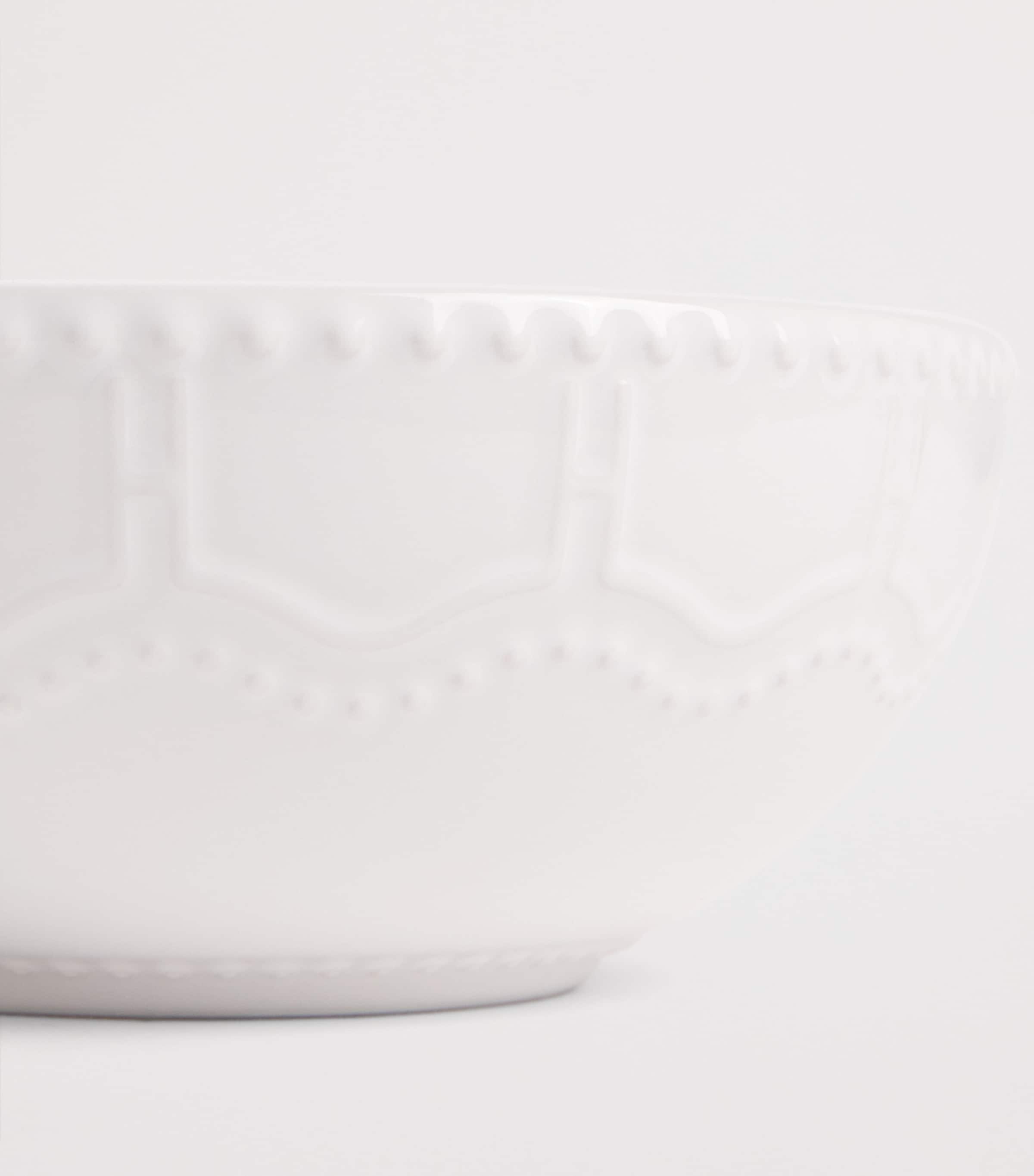 Stoneware Brompton Cereal Bowl (15.5cm) WHITE Image 2