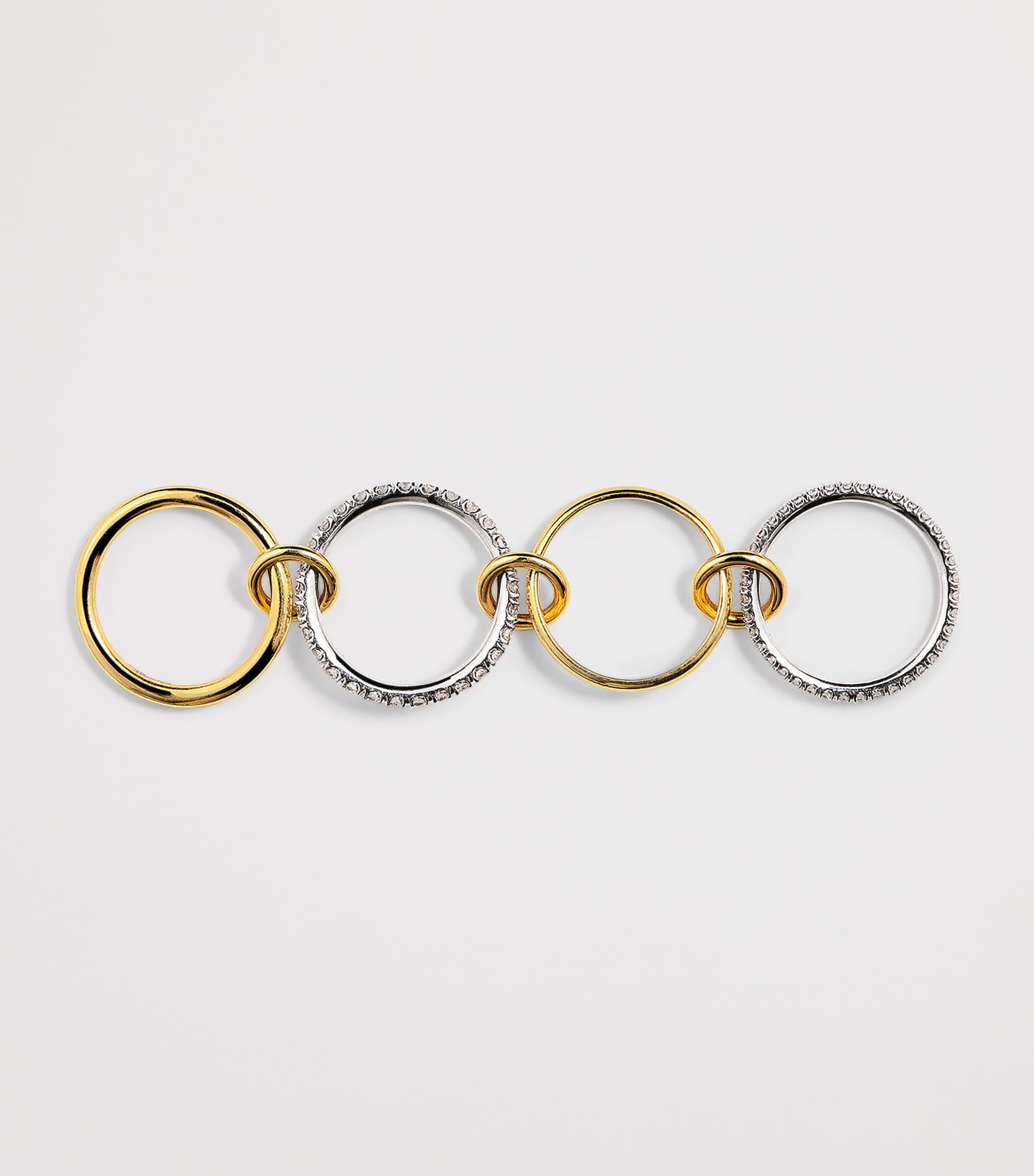 Mixed Gold and Diamond Halley Ring (Size 6.5) MIXED GOLD Image 3