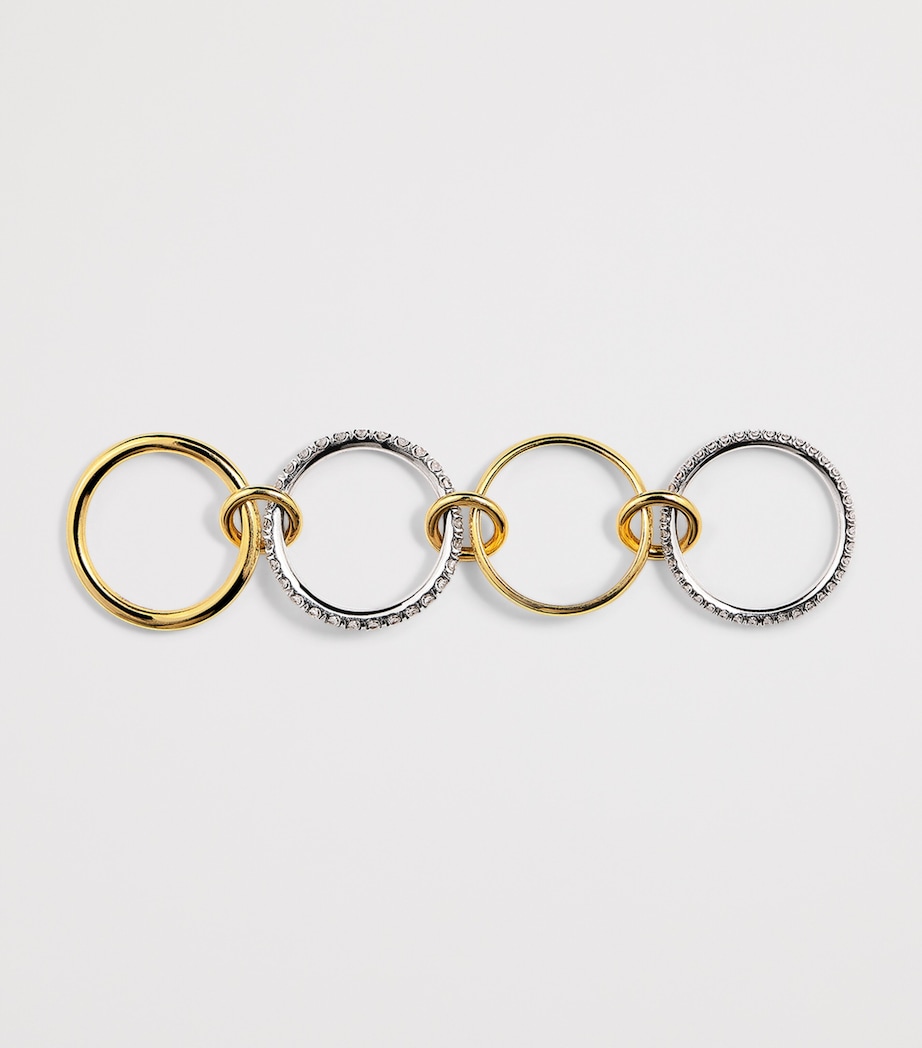 Mixed Gold and Diamond Halley Ring (Size 6.5) MIXED GOLD Image 3