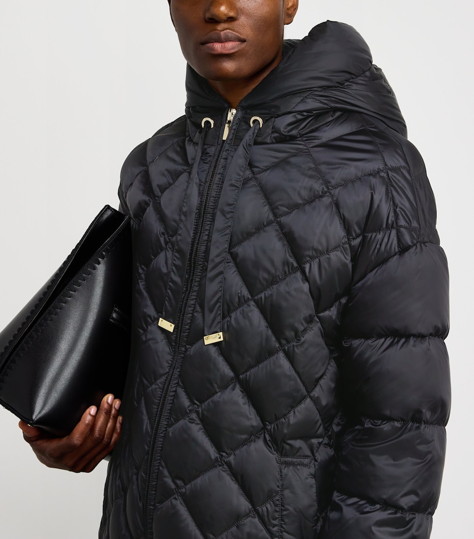The Cube Quilted Down Parka Coat BLACK Image 6