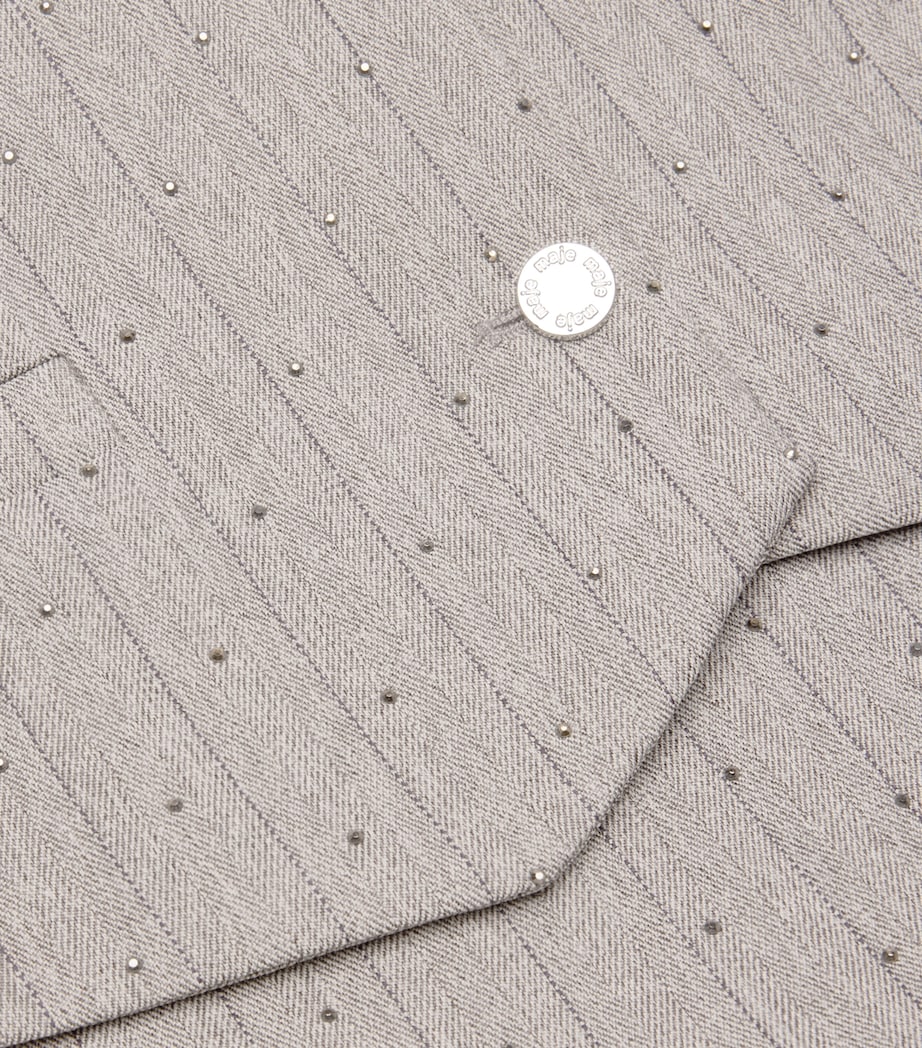 Stripe Rhinestone-Embellished Waistcoat LIGHT GREY Image 2