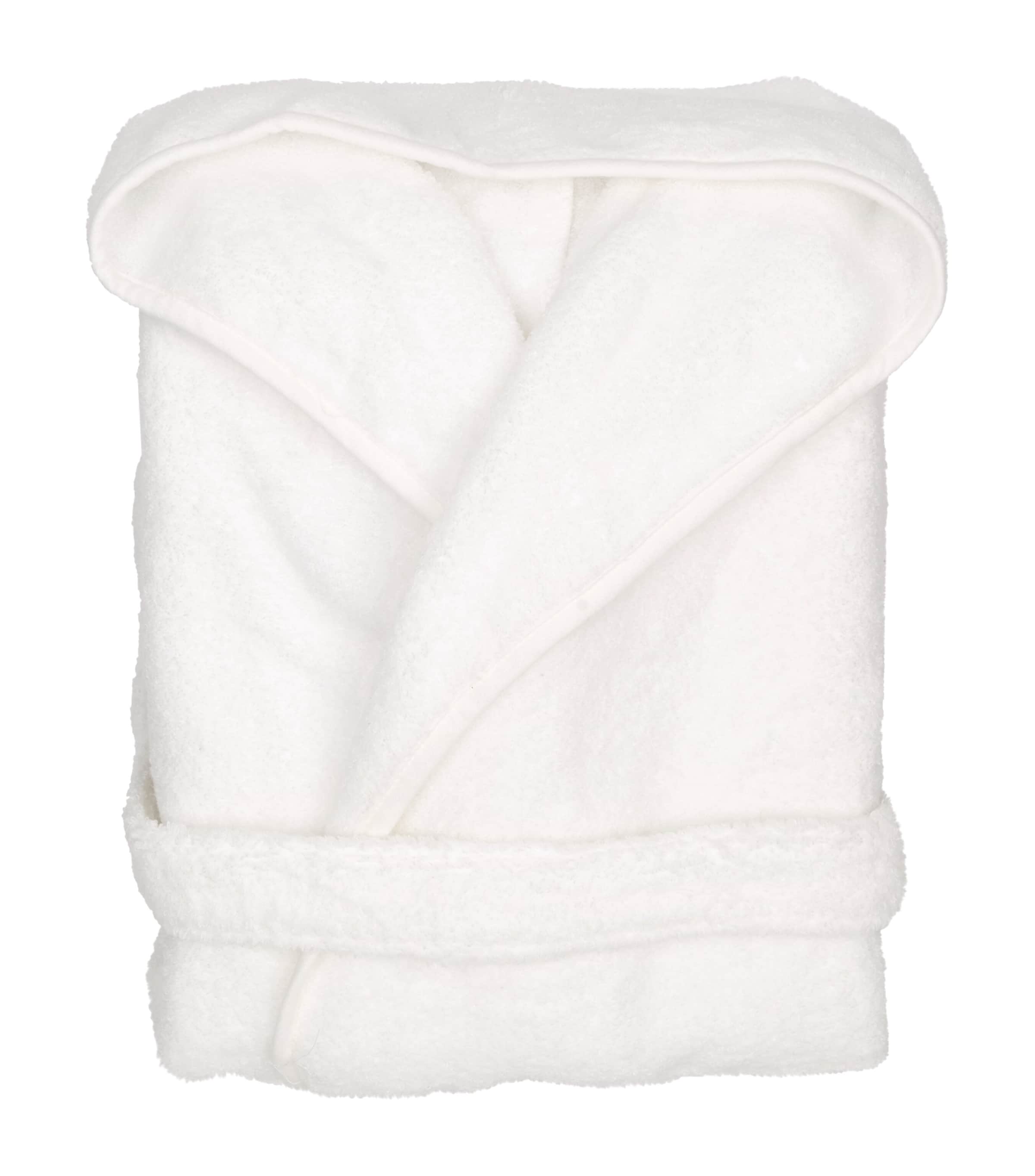 Zero Twist Hooded Bathrobe (Small) WHITE Image 2