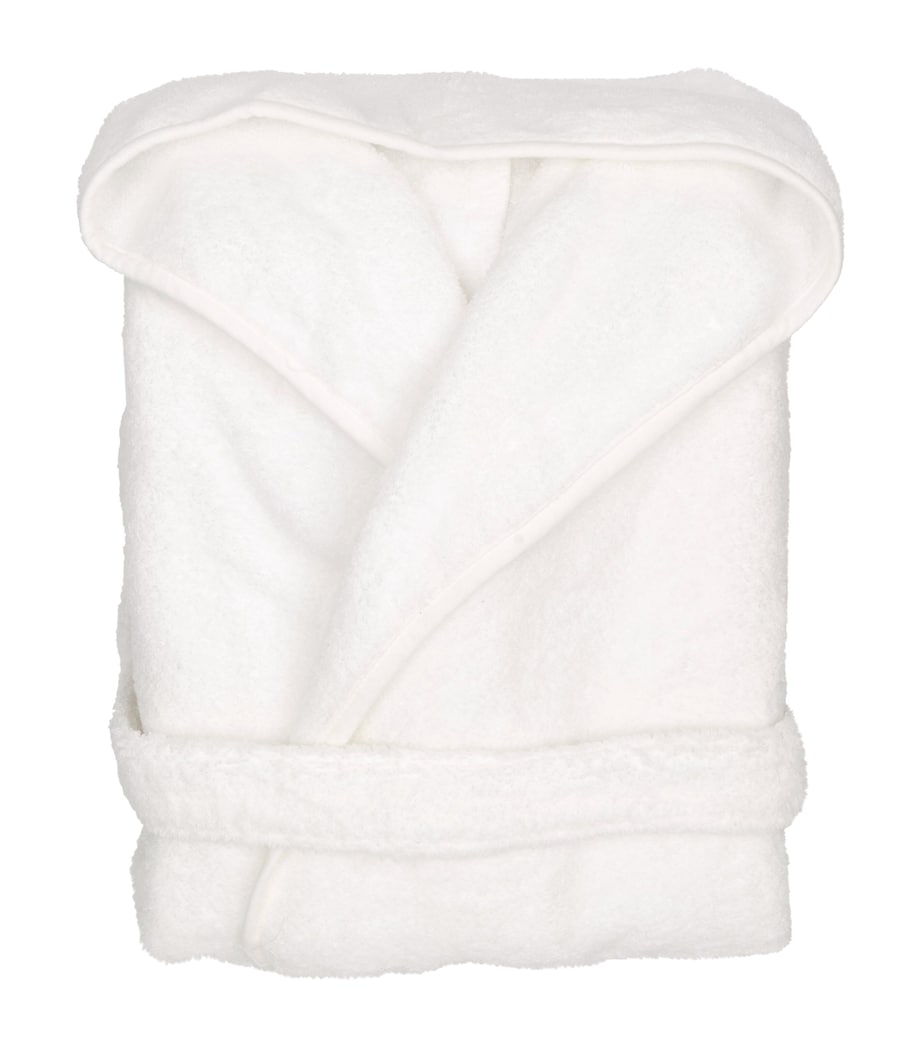 Zero Twist Hooded Bathrobe (Small) WHITE Image 2