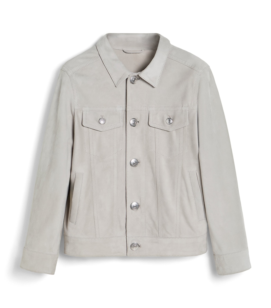 Brunello Cucinelli Kids Suede Jacket (4-6 Years) Image 1