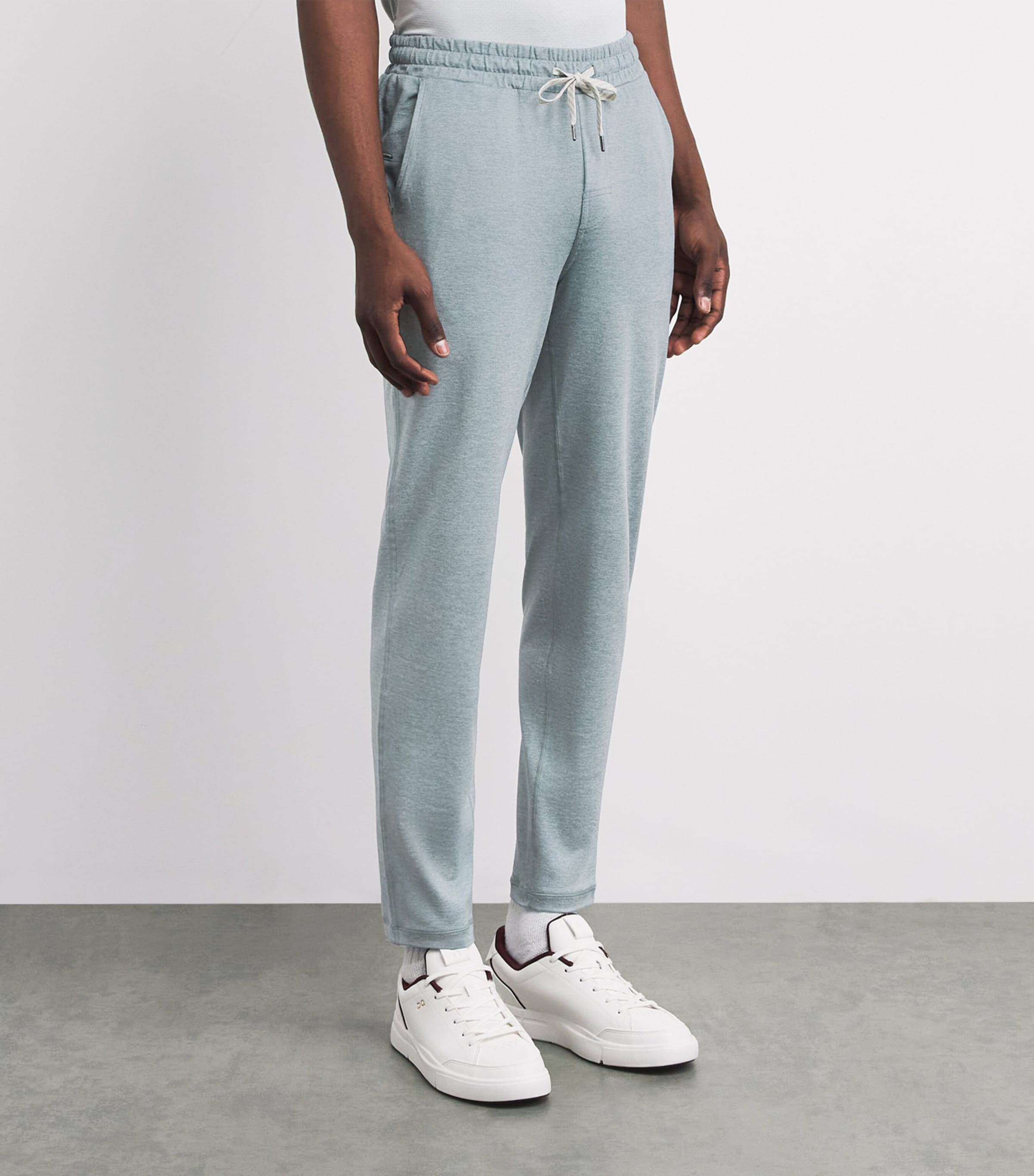 VUORI Mens Ponto Performance Sweatpants Hyb Misty Blu Heathr Image 4