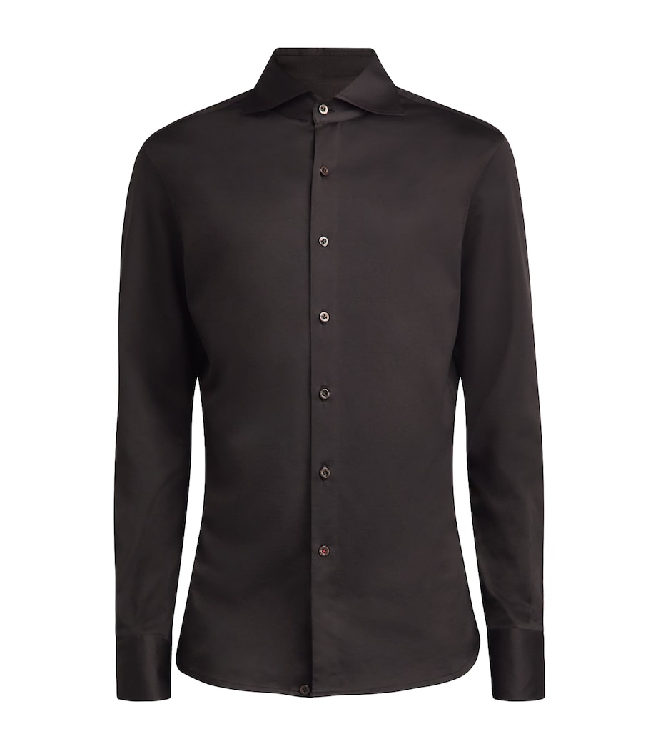 Isaia Mens Cotton Jersey Shirt Image 1