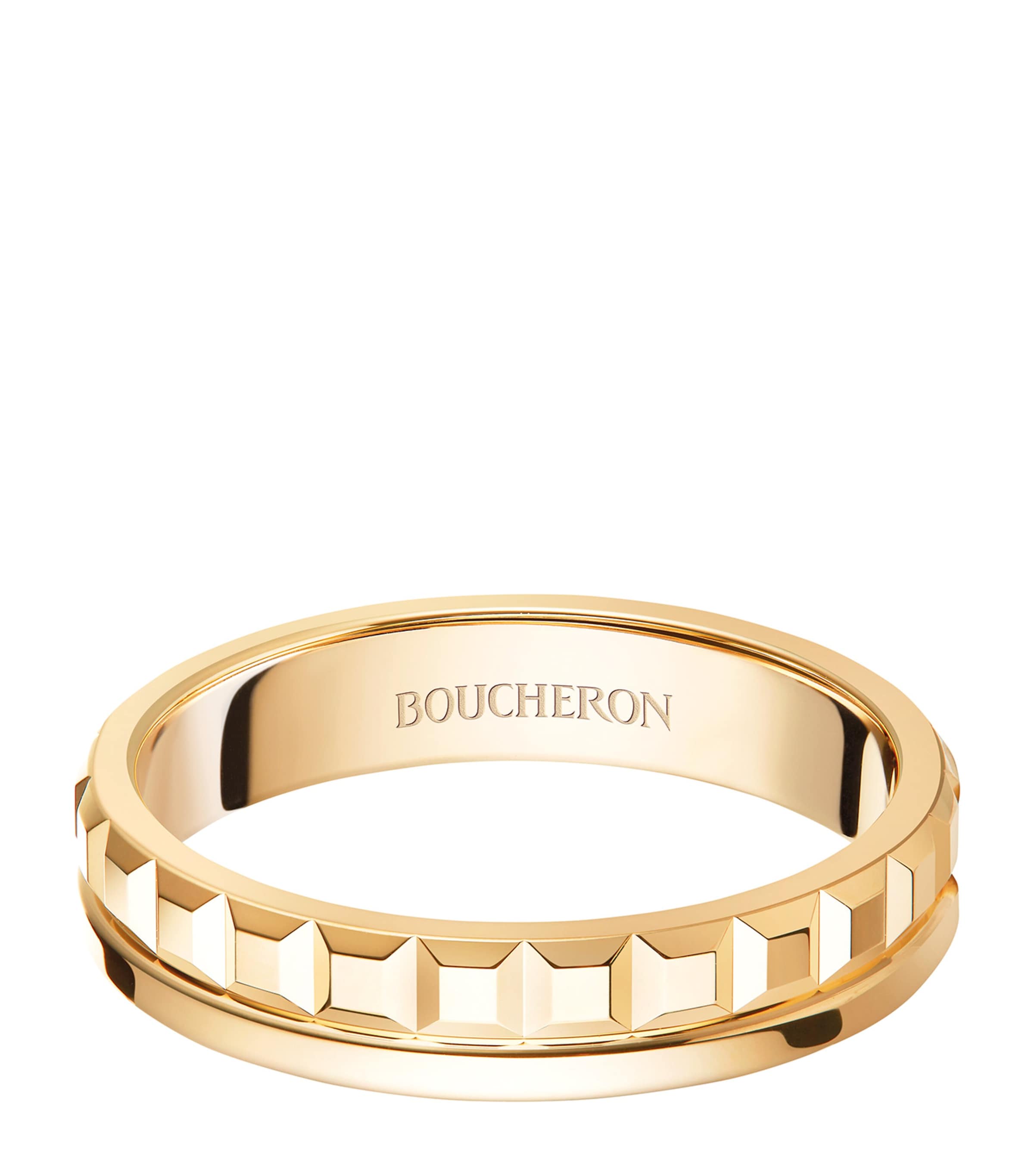 Boucheron Yellow Gold Qautre Radiant Edition Wedding Band | Wedding | Wedding Bands | Fine Jewellery | Fine Rings | Designers | Boucheron