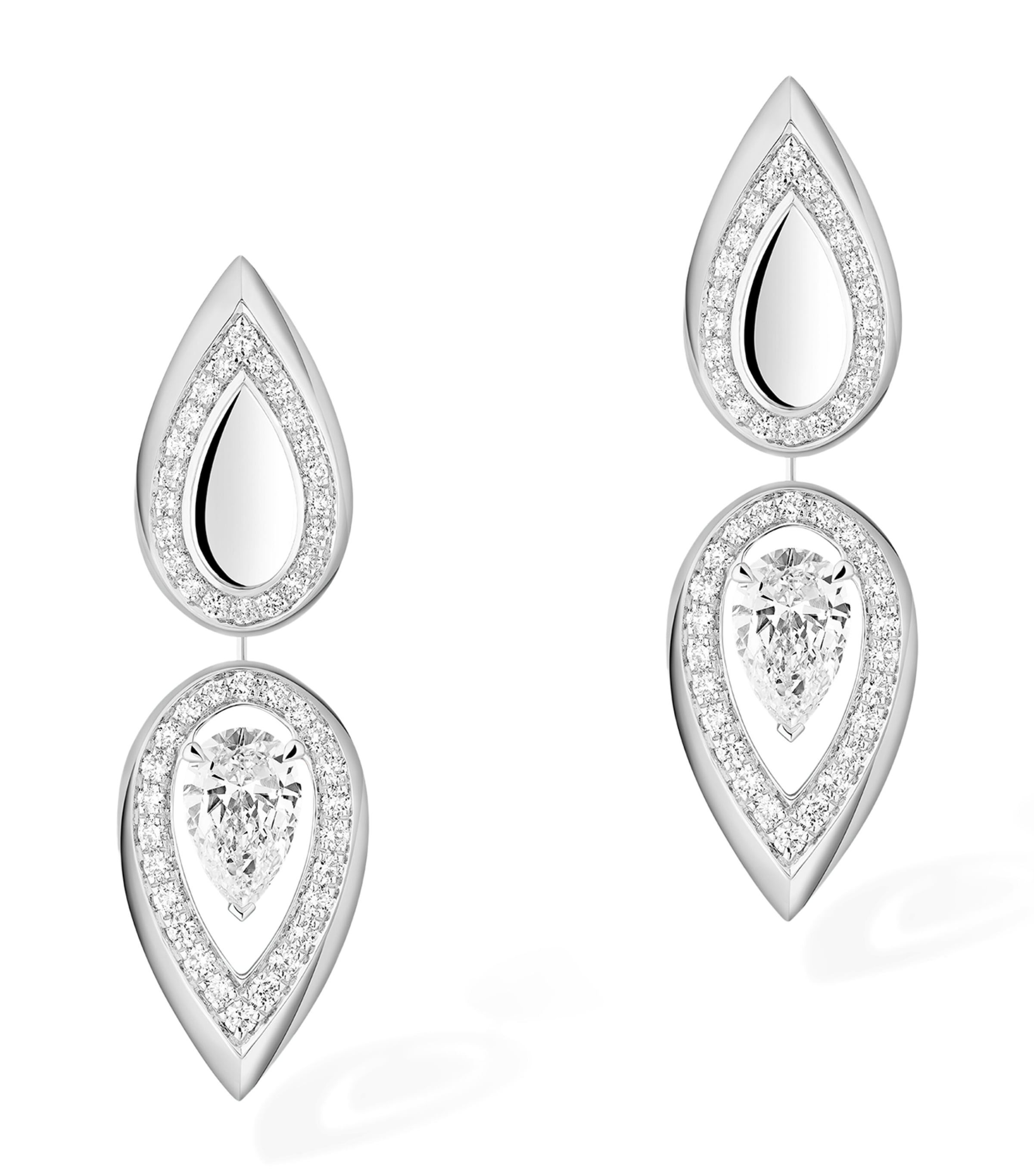 Messika Fiery Diamond and White Gold Pendant Earrings (0.73ct) White Gold Image 1