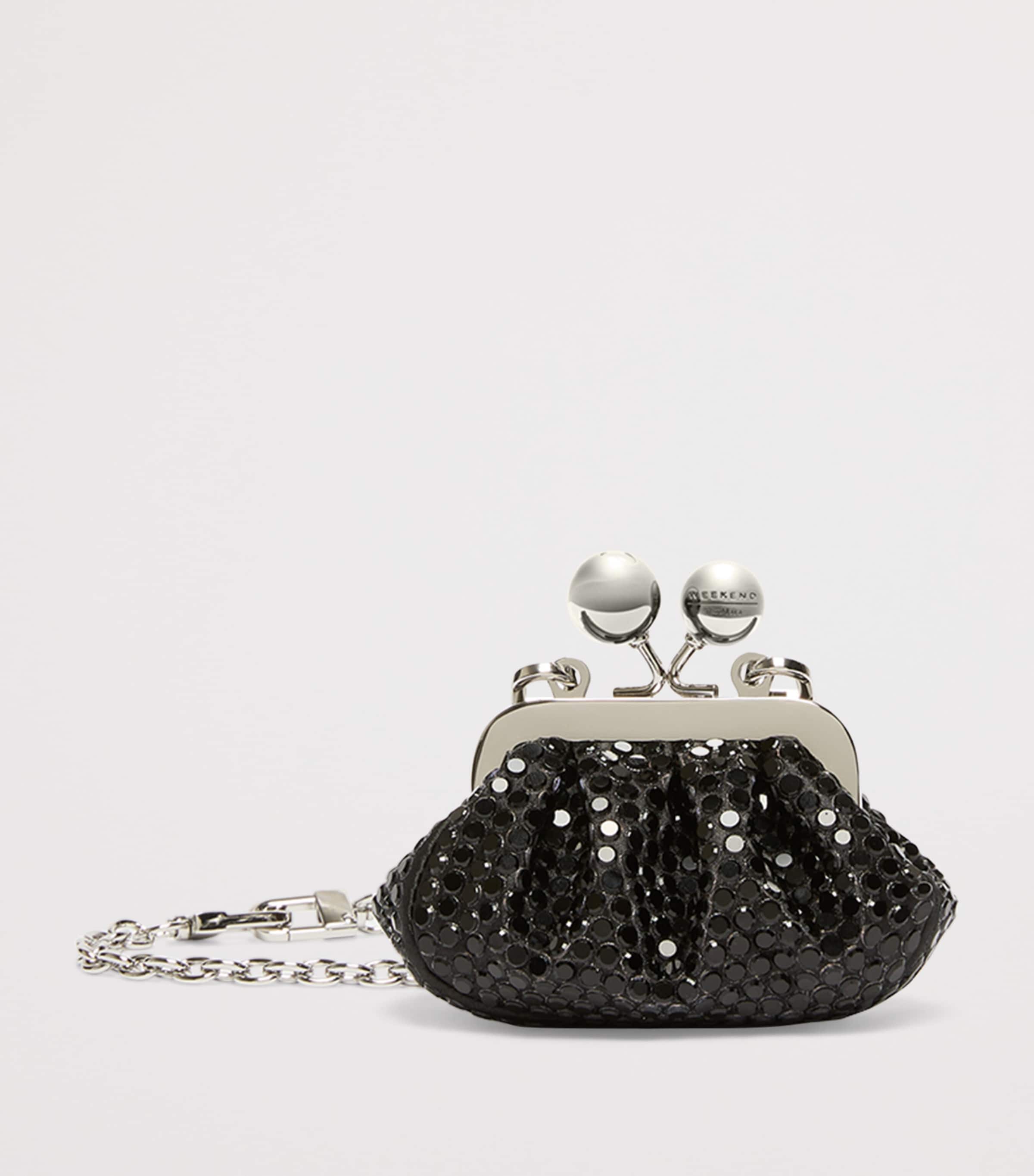 Weekend Max Mara Mini Embellished Pasticcino Clutch Bag Dark Grey Image 2