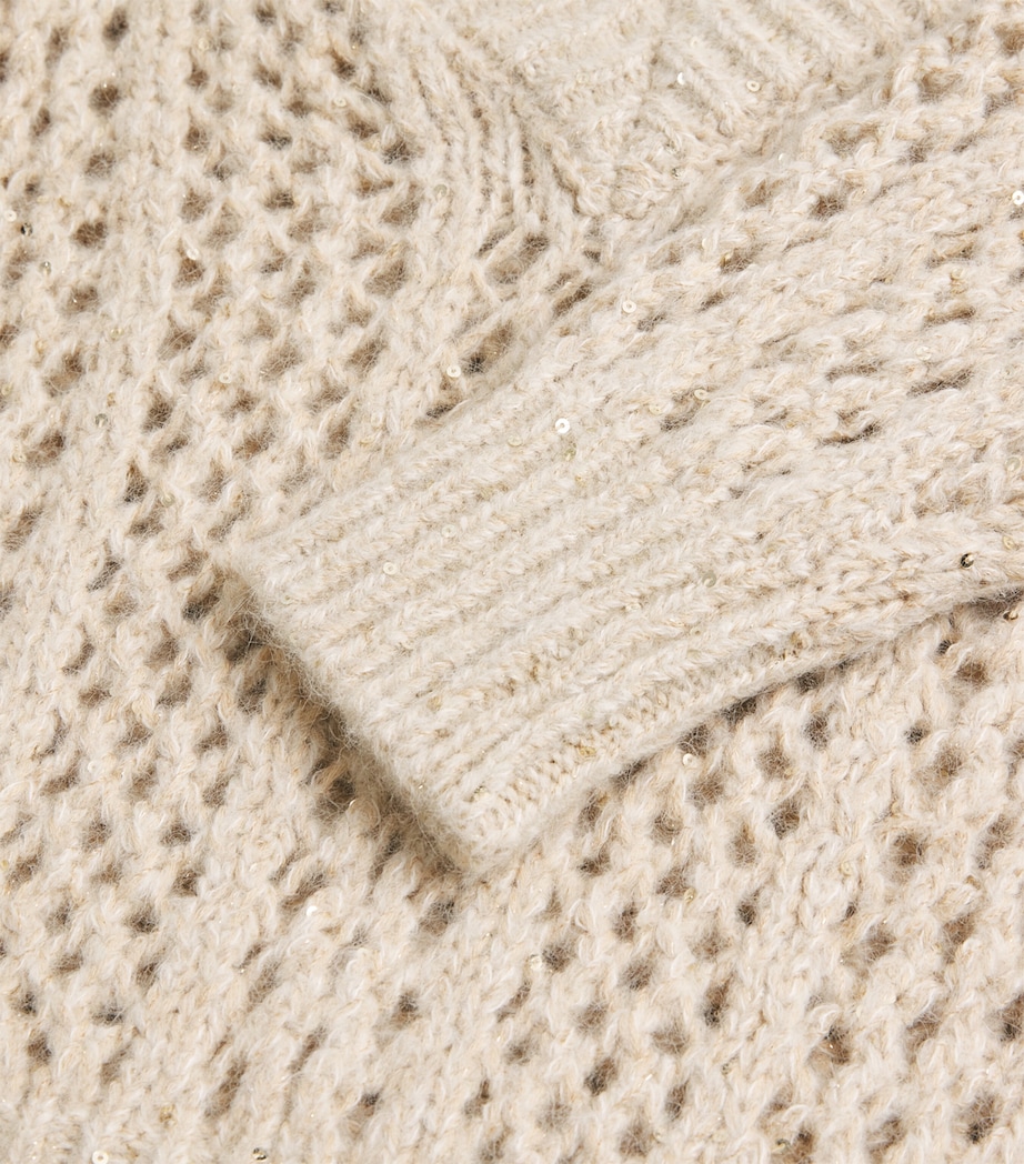 Sequin V-Neck Sweater SABBIA Image 5