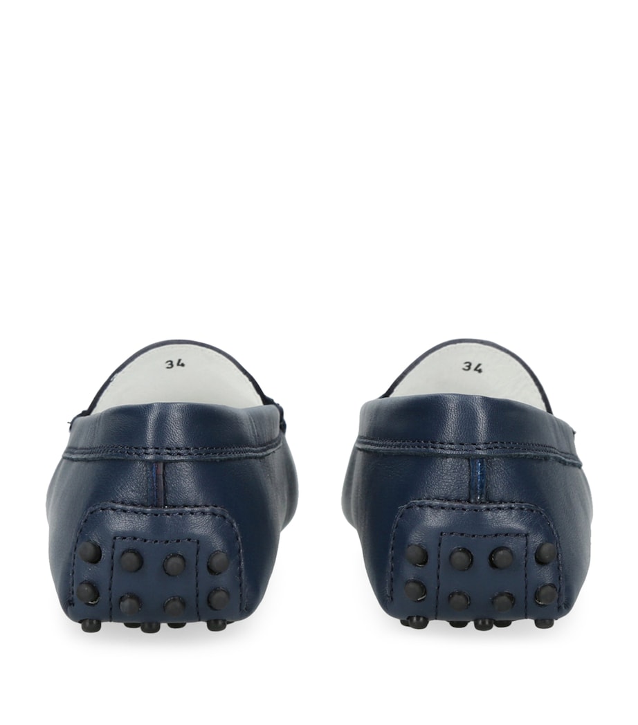 Leather Mocassino Gommini Driving Shoes BLUE/DARK Image 2