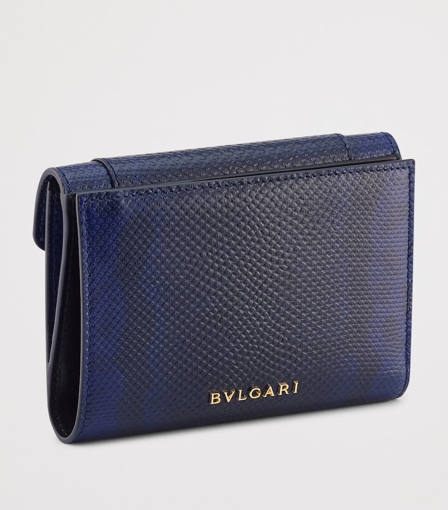 Large Karung Leather Serpenti Forever Wallet BLUE Image 2