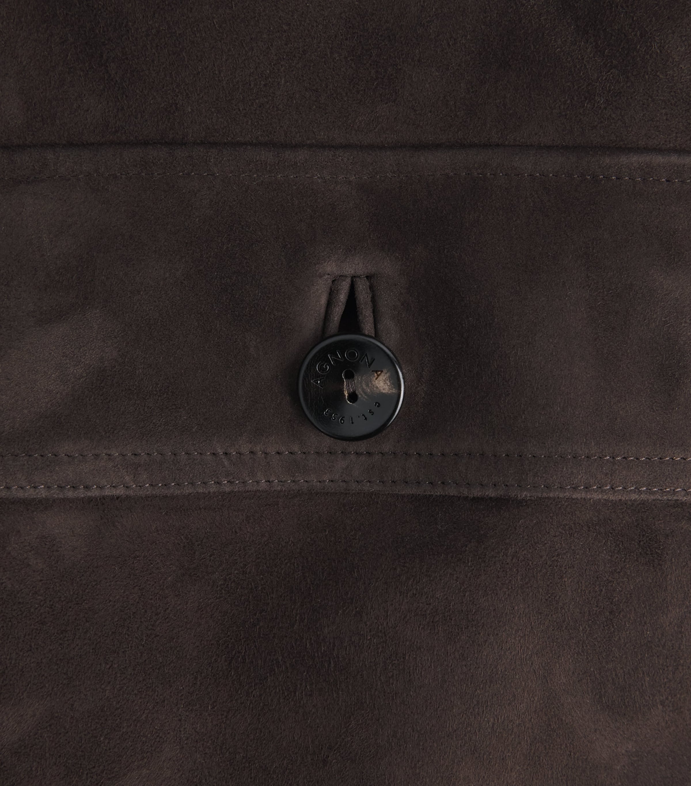 Agnona Mens Suede Jacket Brown Chocolate Image 6