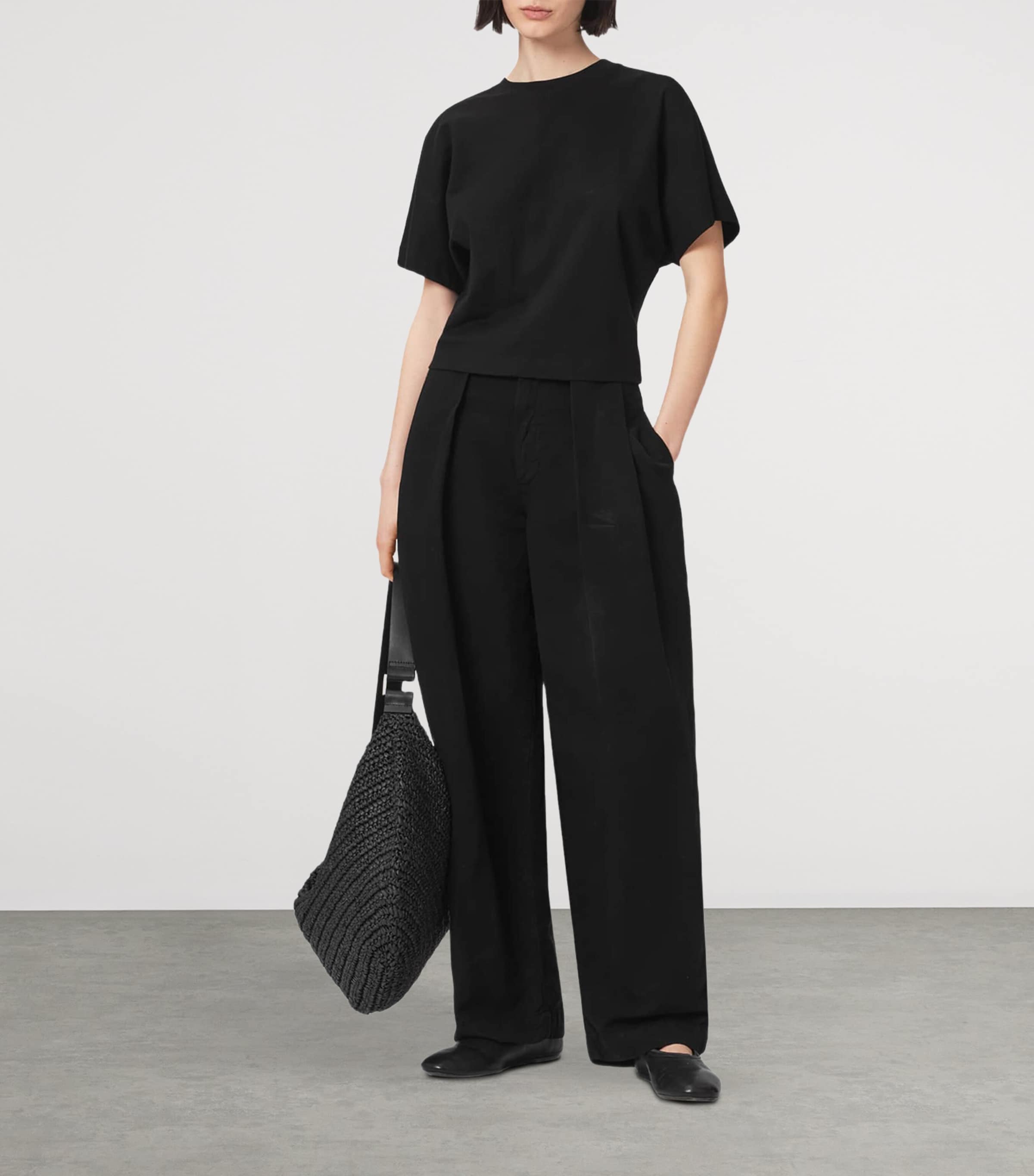 AllSaints Womens Organic Cotton Eden Artia T-Shirt Black Image 5