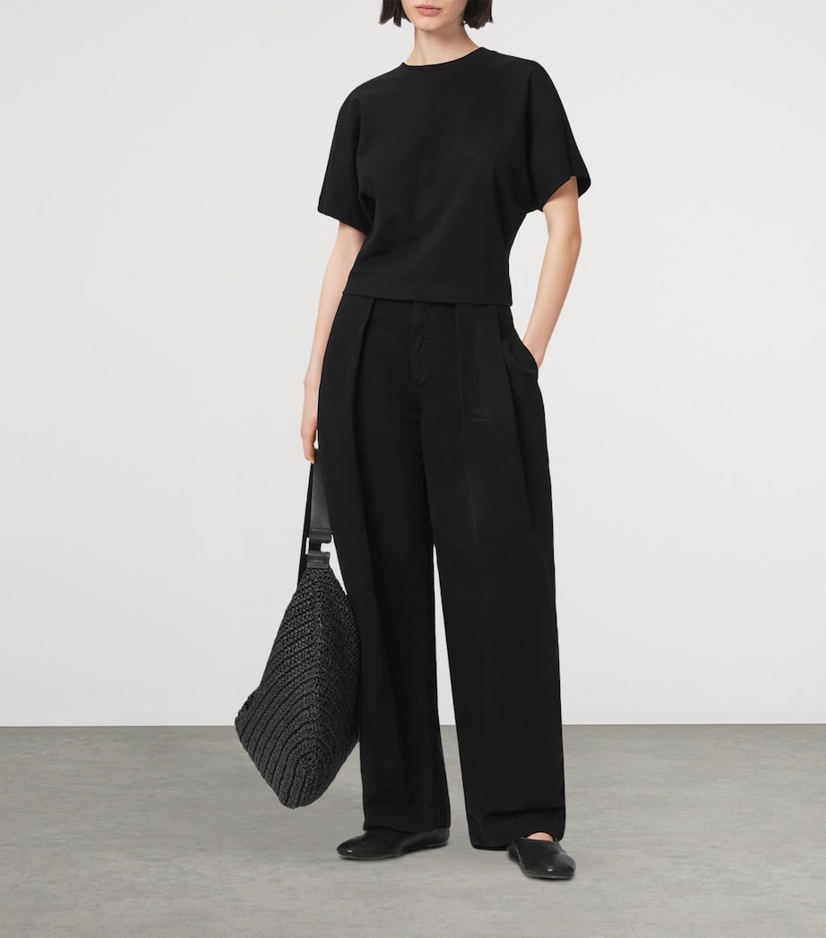 AllSaints Womens Organic Cotton Eden Artia T-Shirt Black Image 5
