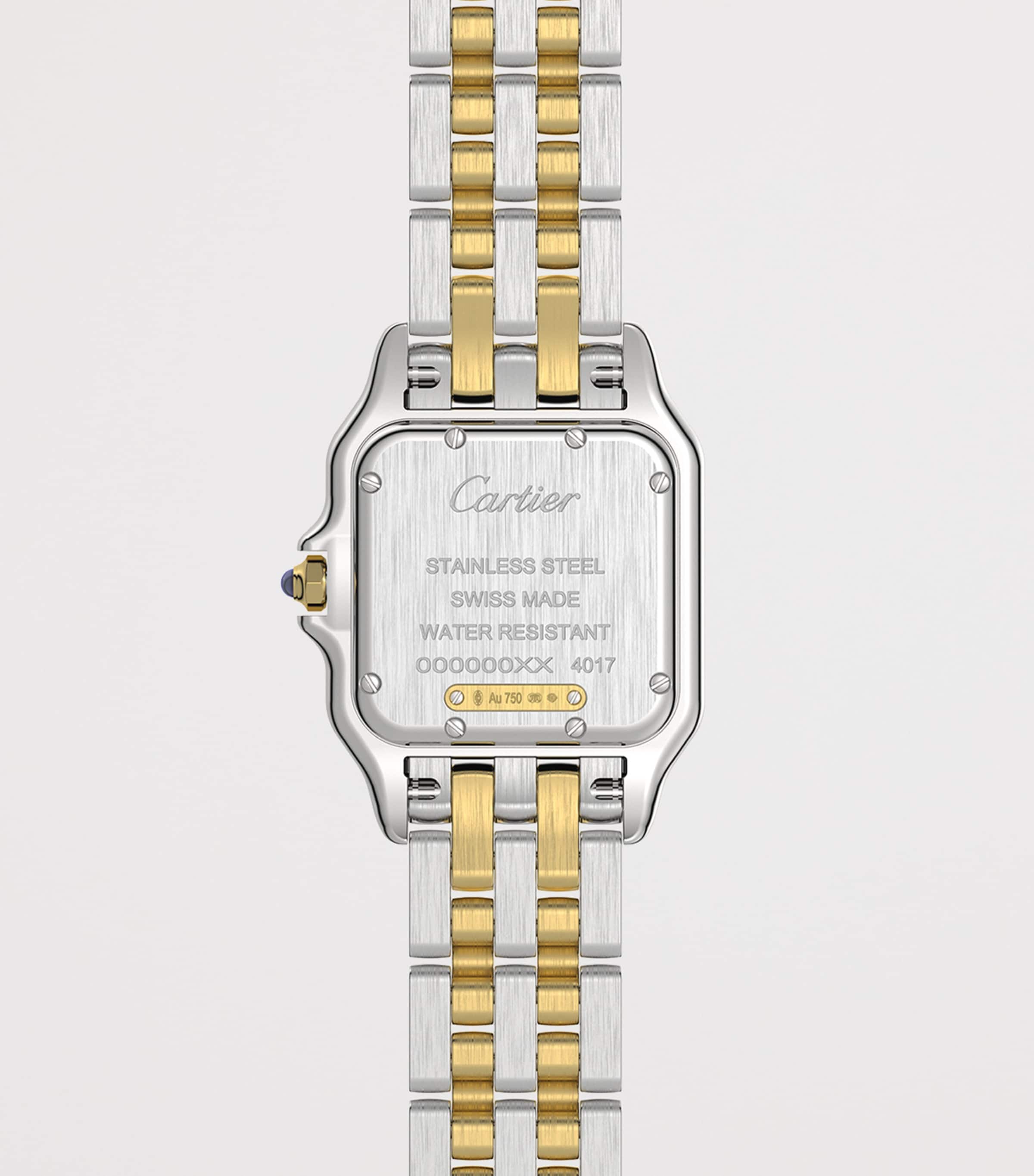 Medium Yellow Gold and Stainless Steel Panthère de Cartier Watch 27mm SILVER Image 2