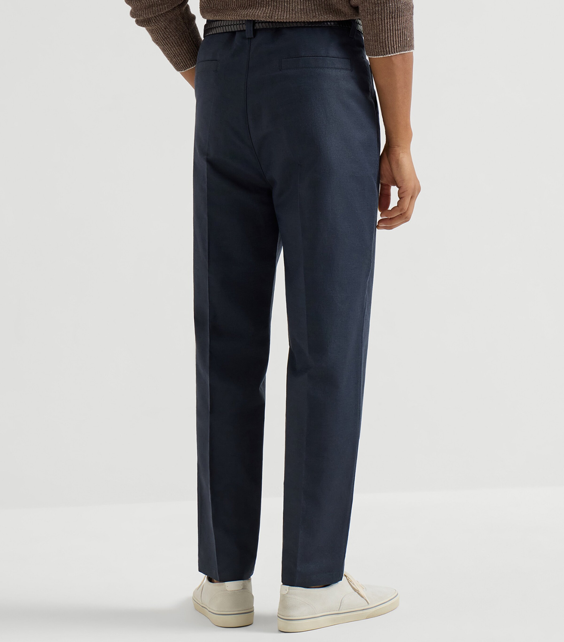 Brunello Cucinelli Mens Cotton-Linen Panama Trousers Image 5