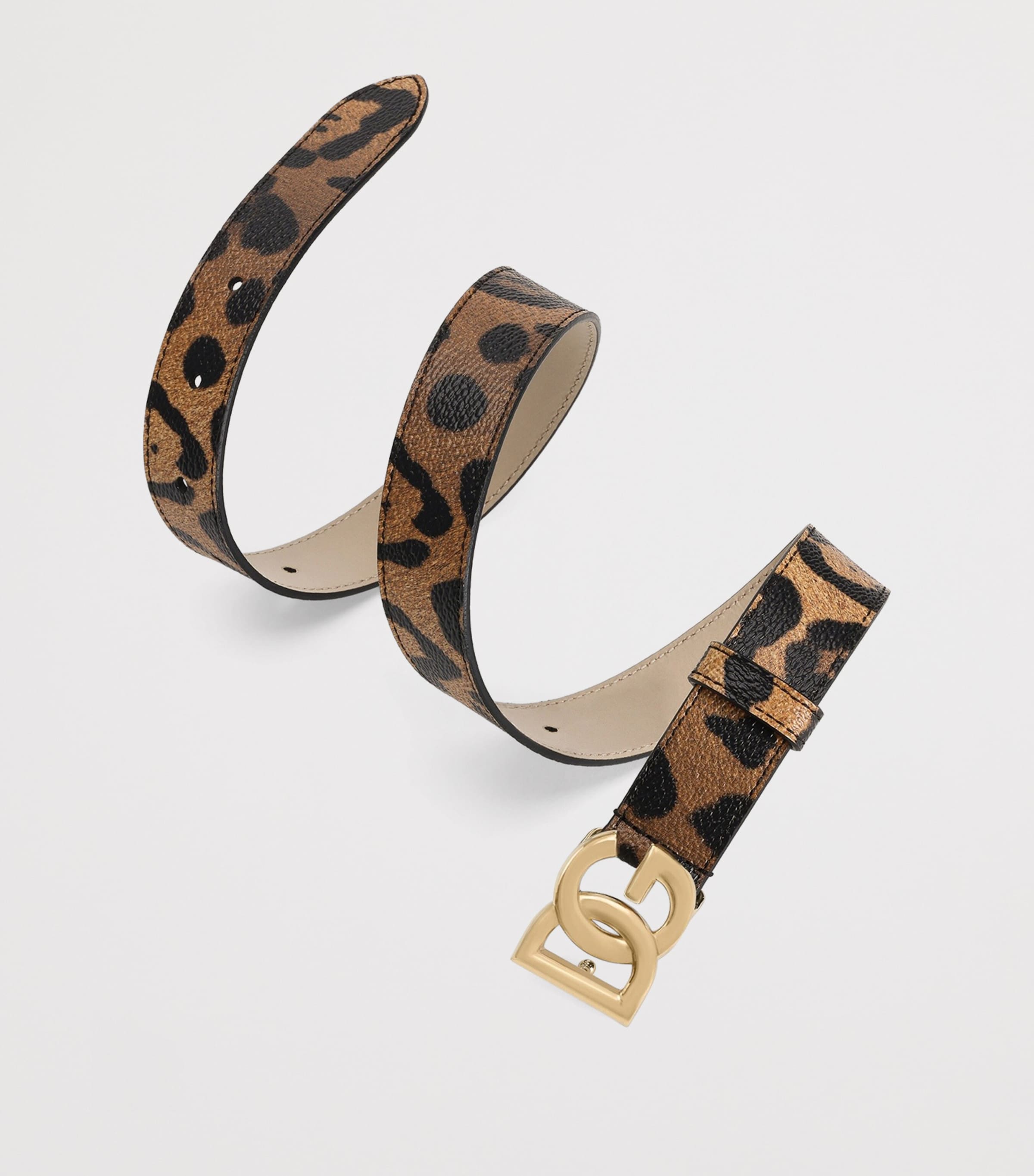 Dolce&Gabbana Kids Leopard Print DG Belt Hynbmleo F Image 2