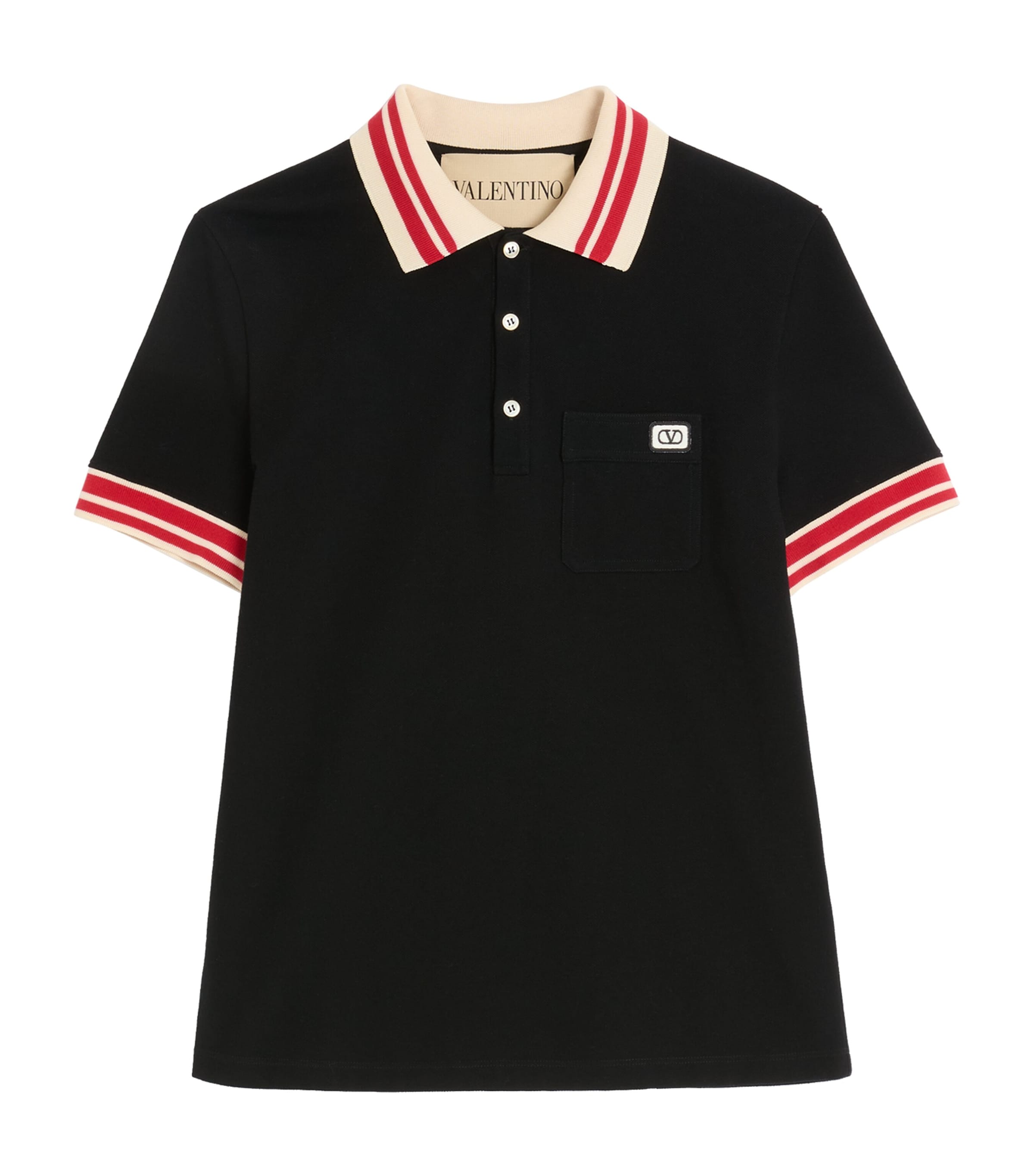 Tシャツ・カットソー VALENTINO POLO SHIRT WITH VLOGO PATCH (6V3MH01KAQJ D51) Valentino Cotton Jersey VLogo Polo Shirt | Harrods US