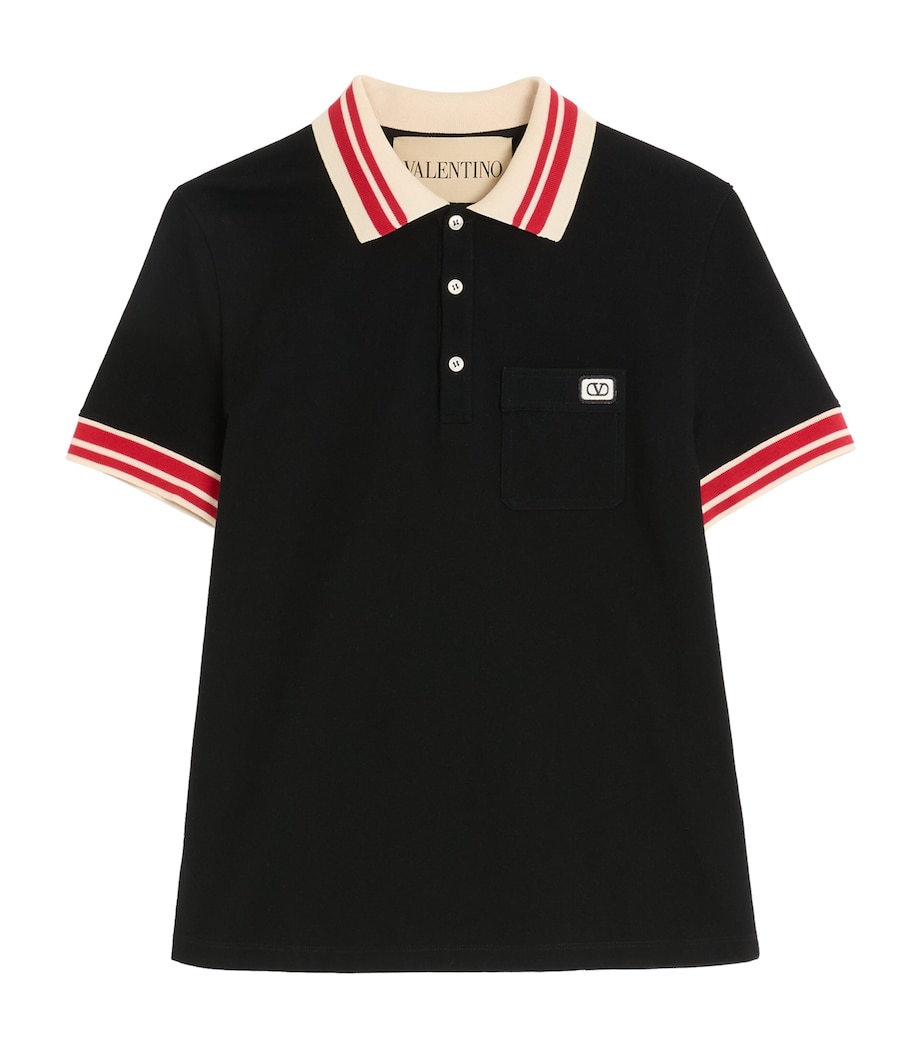 Cotton Jersey VLogo Polo Shirt 0NO Image 1