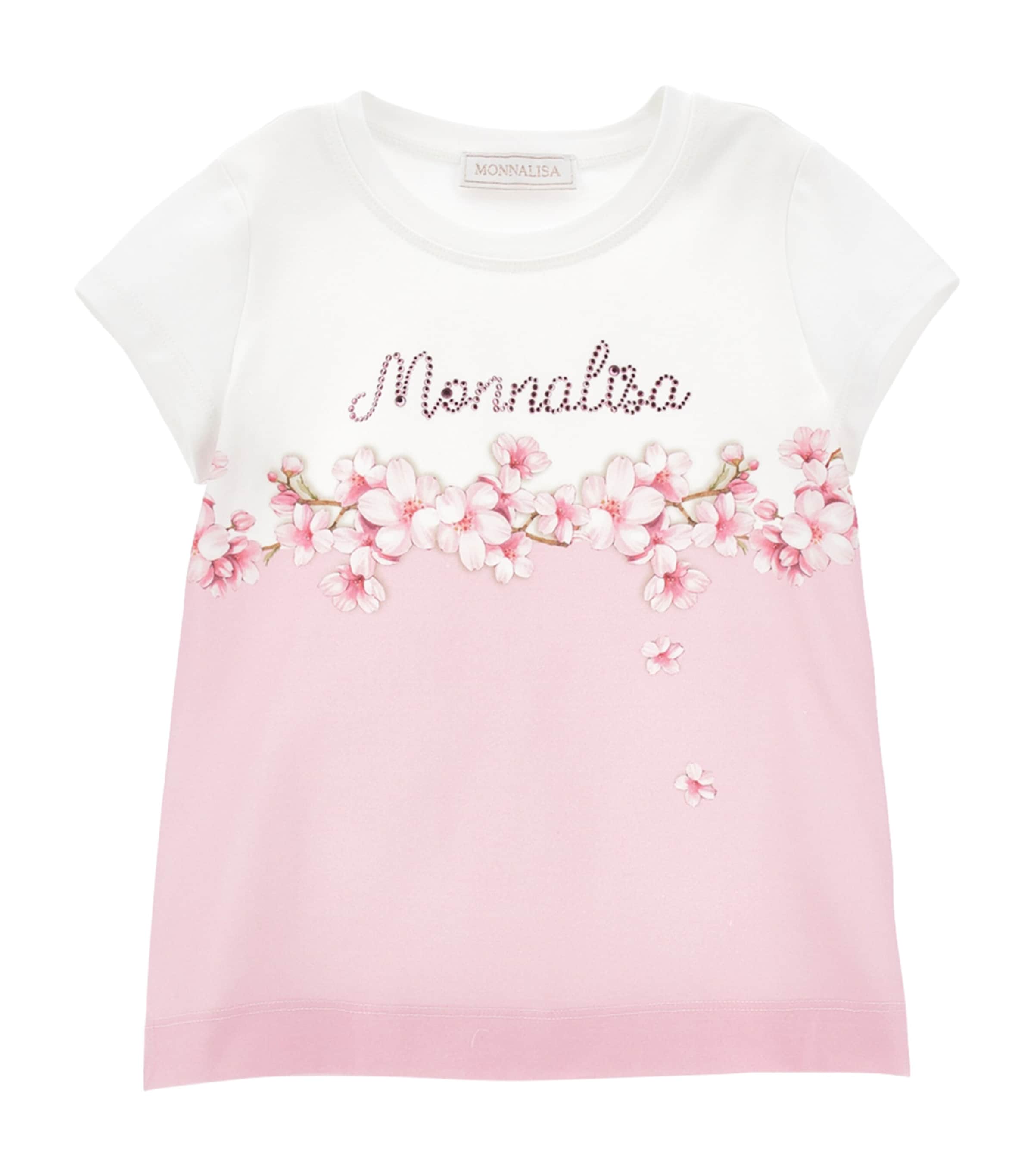 Monnalisa Crystal-logo T-shirt
