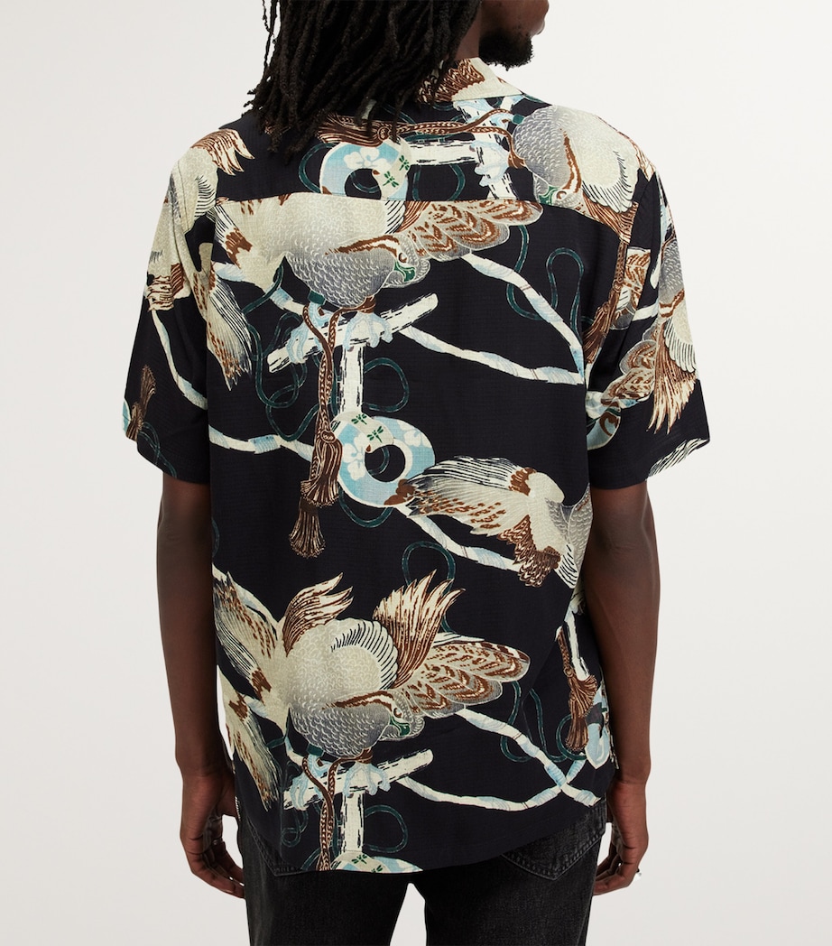 Printed Buzzard Shirt JET BLACK Image 5