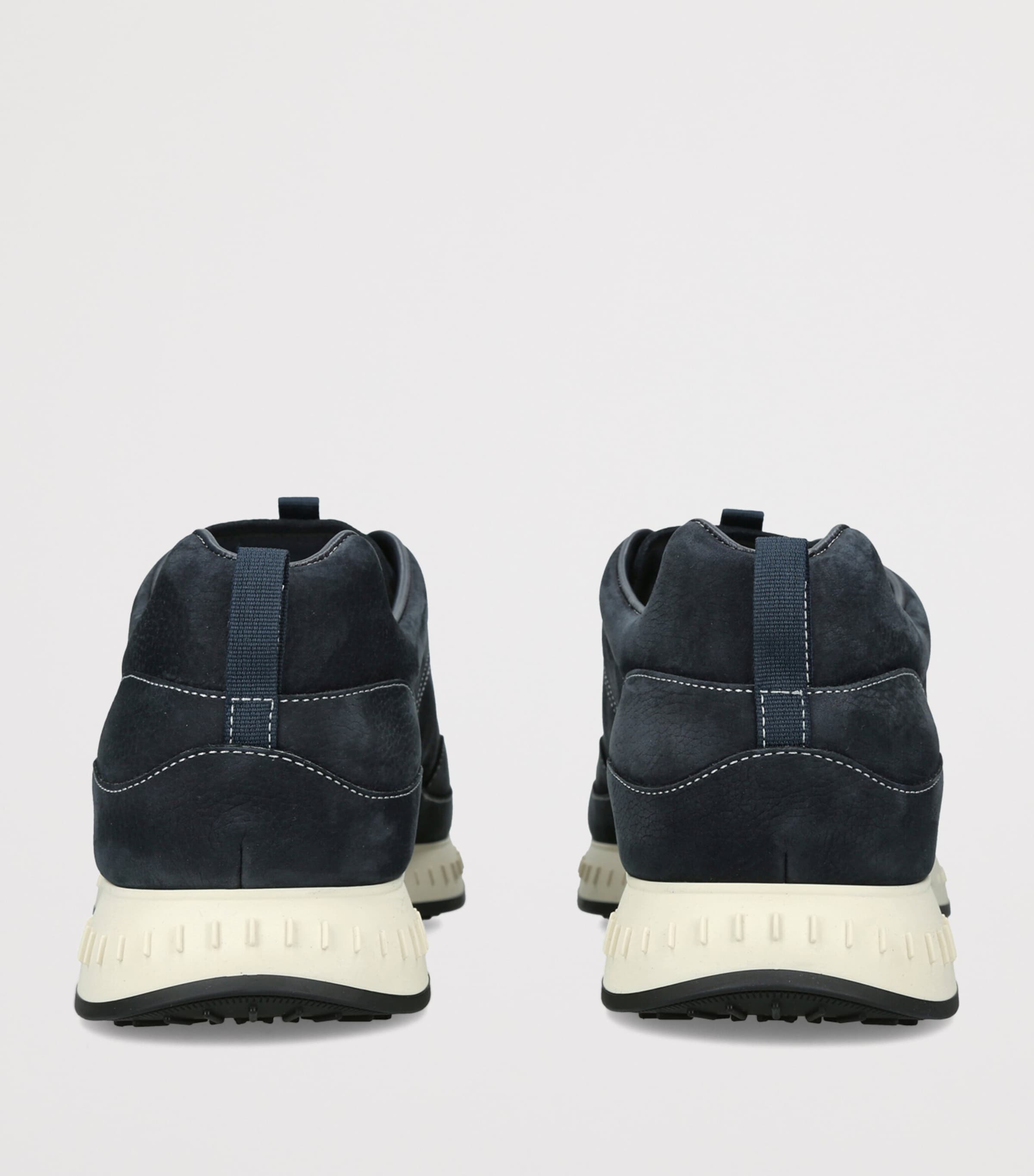 John Lobb Nubuck Leather Stream Elastic Sneakers Navy Image 4