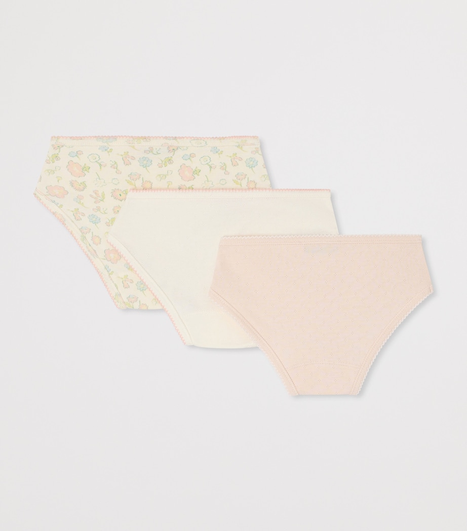 Bonpoint Set of 3 Cotton Knickers (4-12 Years) Fl Rose Fard Image 2