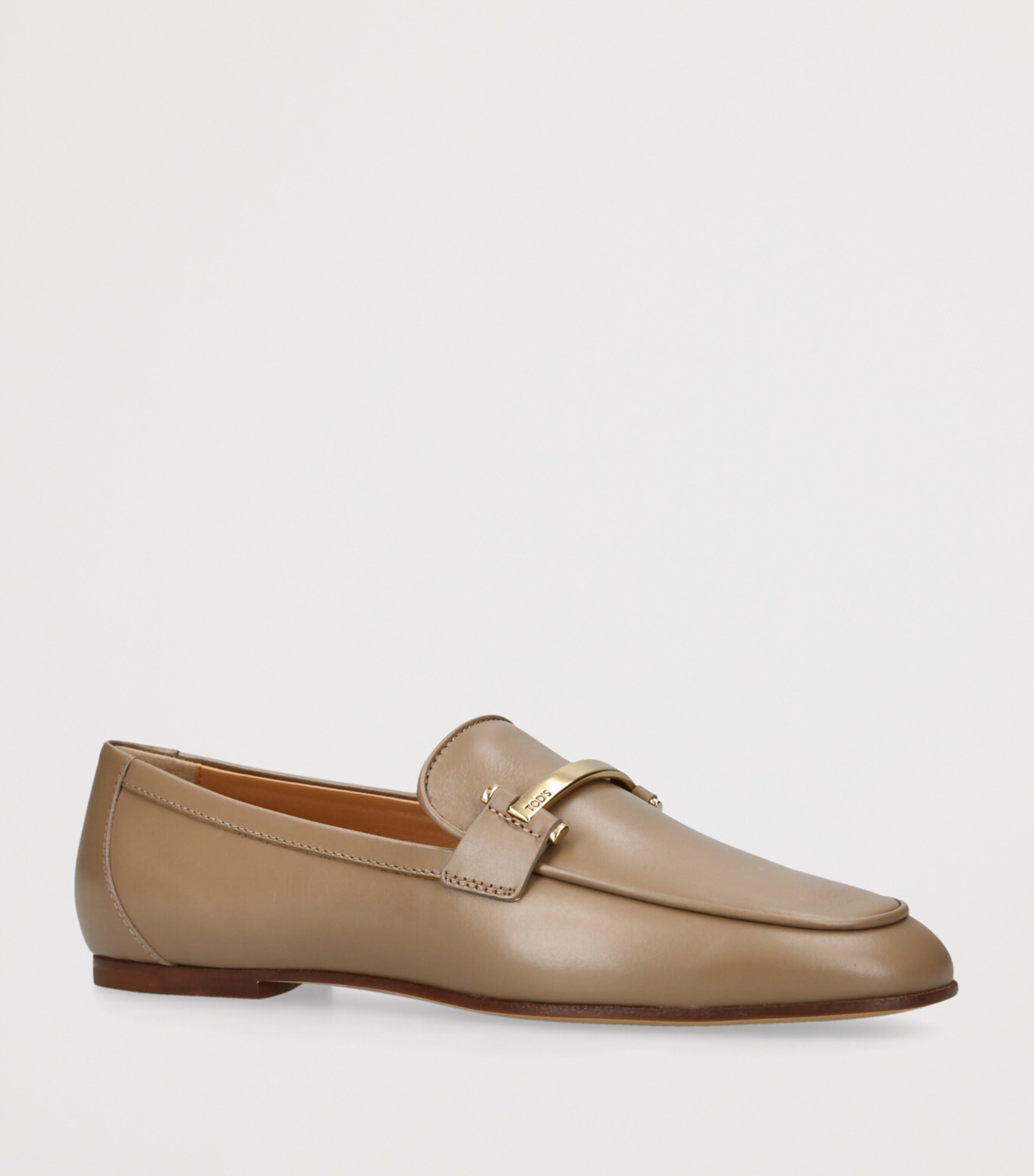 Leather Barretta Mocassins BEIGE Image 3