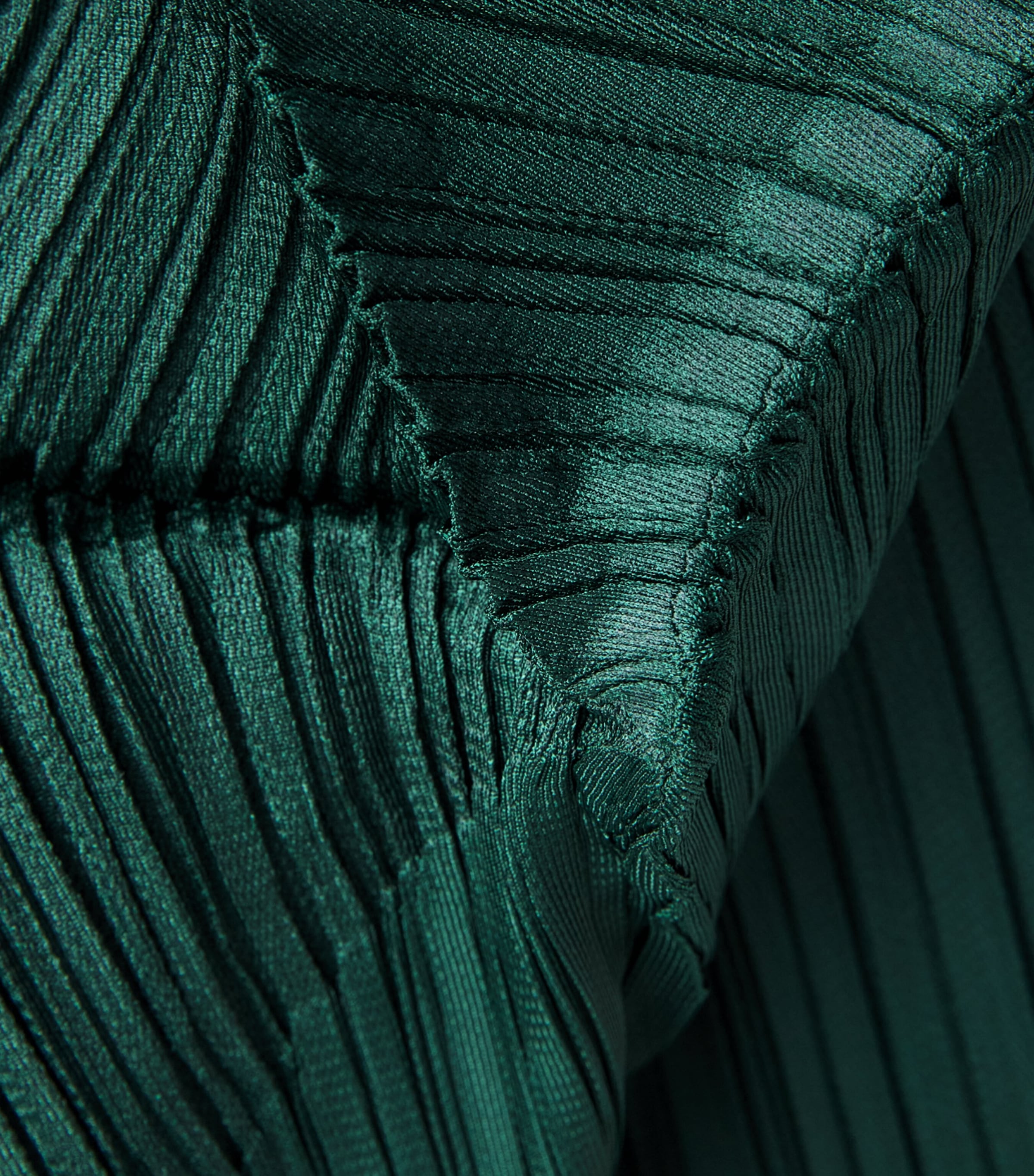 Pleats Please Issey Miyake Womens Thicker Bottoms 2 Flared Trousers Dark Green Image 6