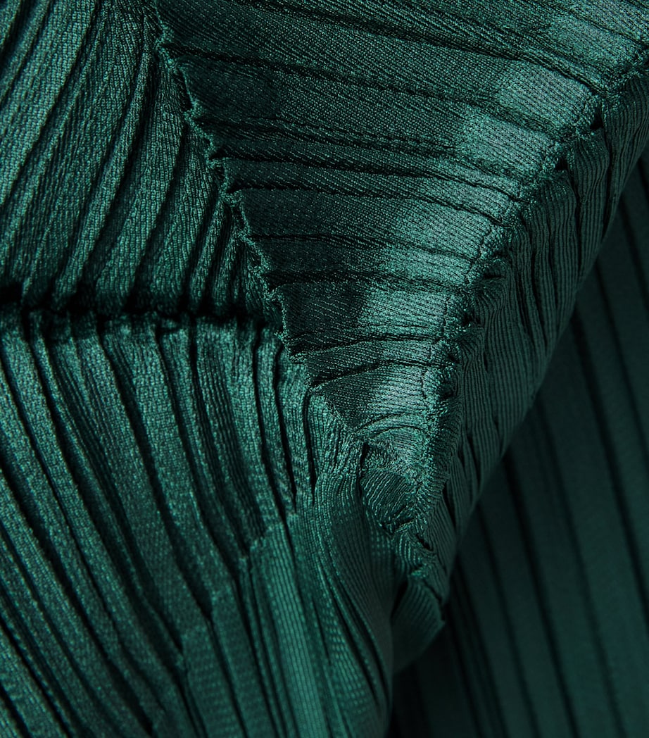 Pleats Please Issey Miyake Womens Thicker Bottoms 2 Flared Trousers Dark Green Image 6