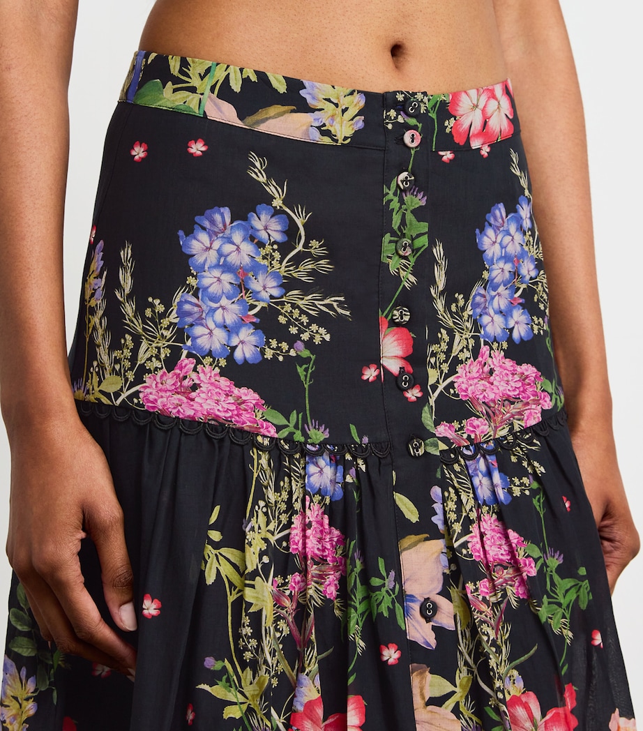 Floral Ann Maxi Skirt BLACK BOTANICAL Image 6
