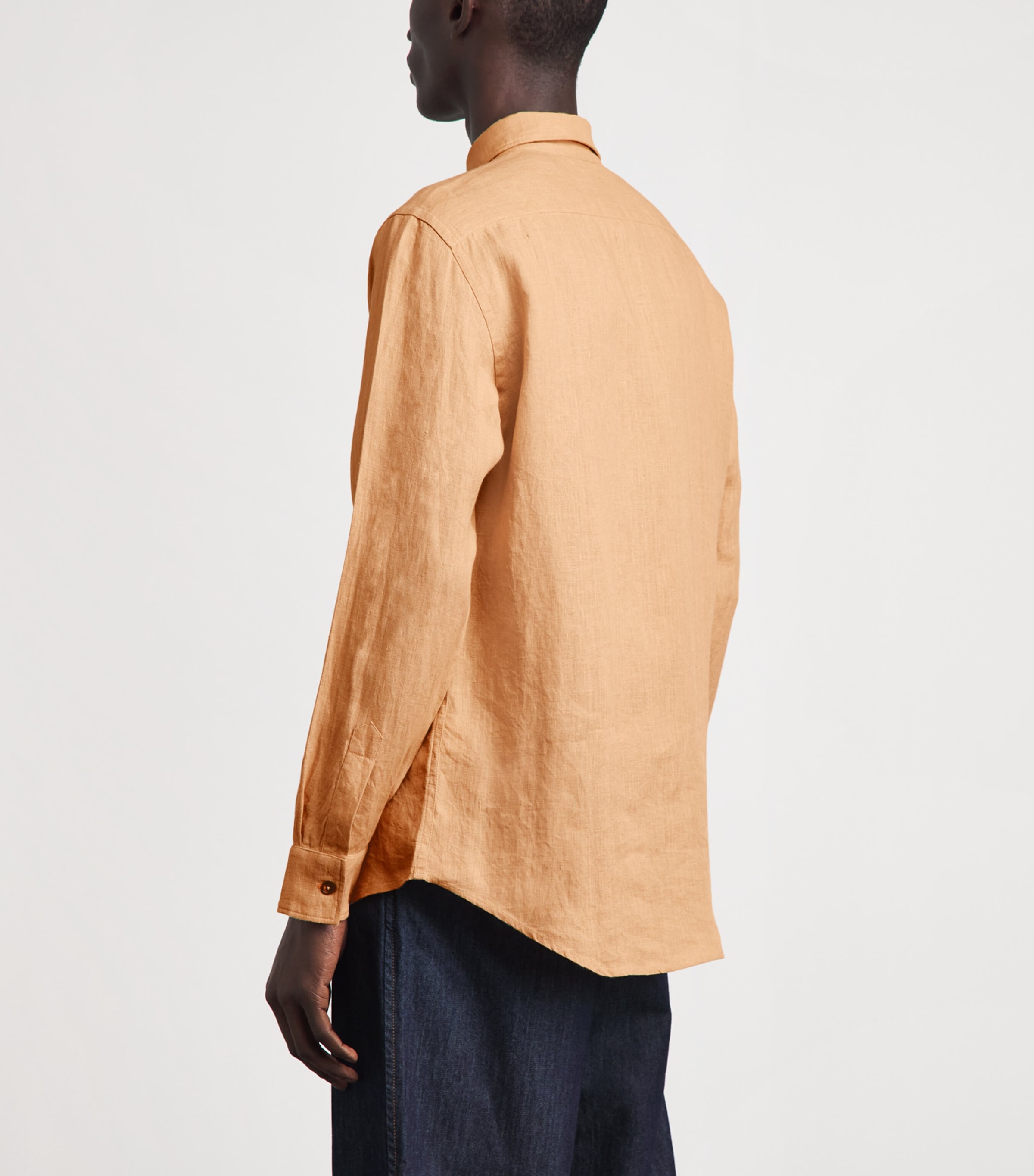 Paul Smith Mens Fish-Embroidered Linen Shirt Image 5