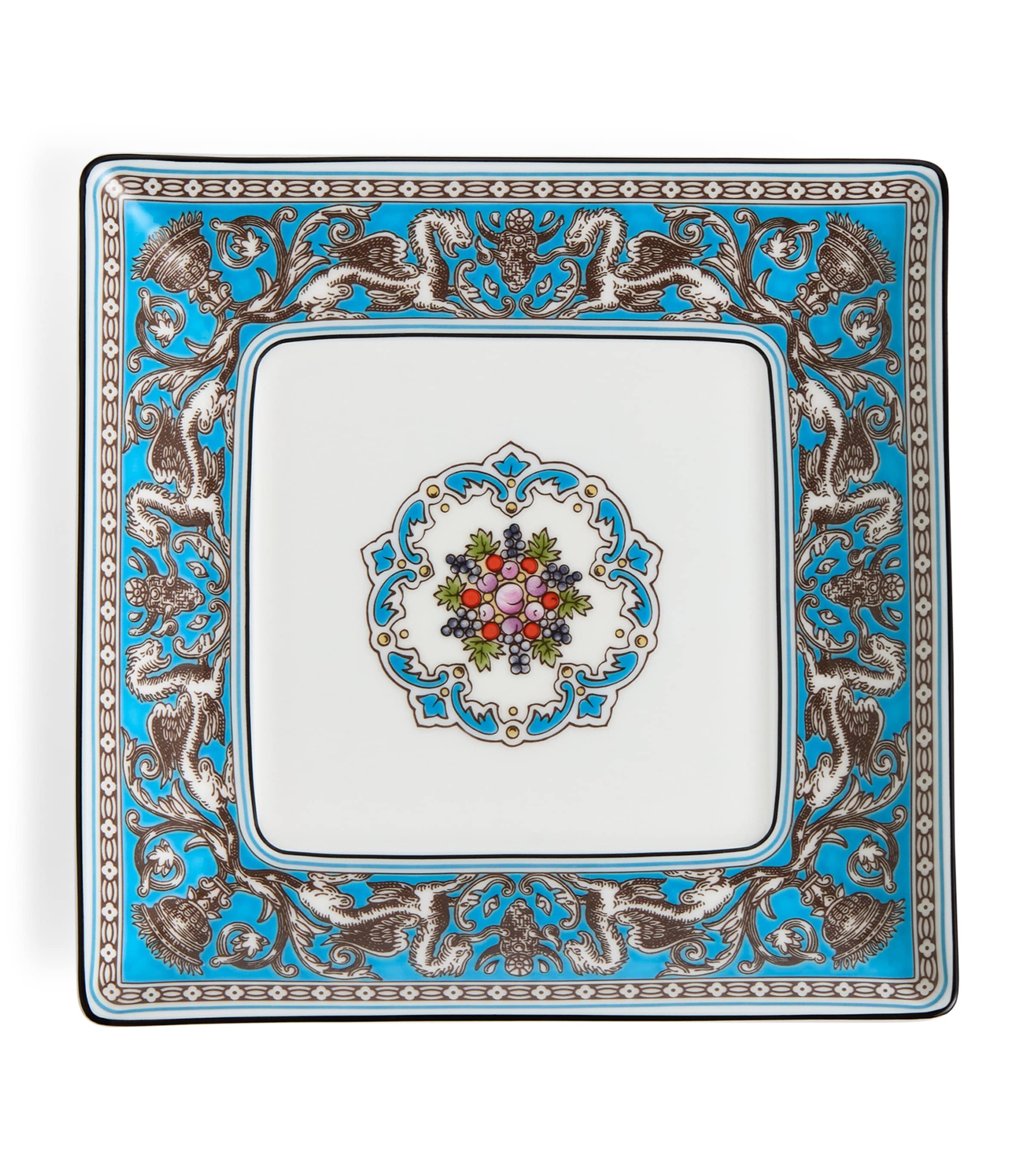 Wedgwood Florentine Turquoise Square Tray In Turquoise