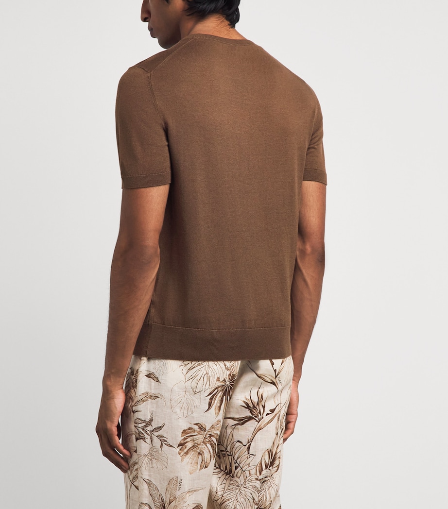 Isaia Mens Silk-Cashmere T-Shirt Image 5