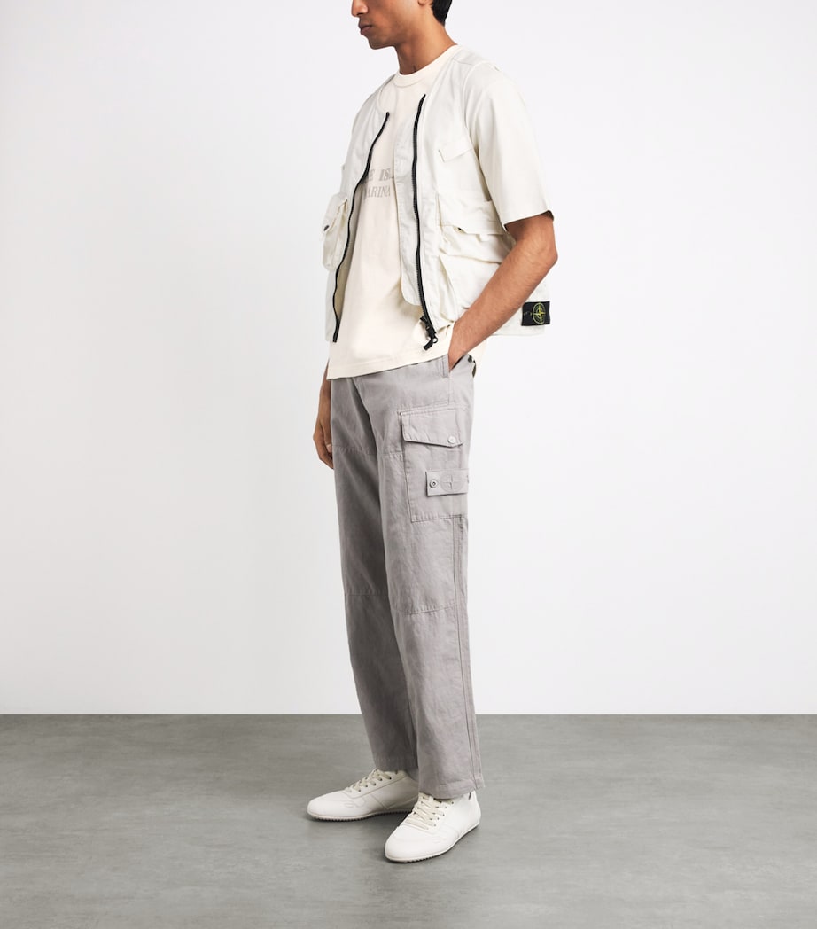 Stone Island Mens Organic Cotton Logo T-Shirt Image 2