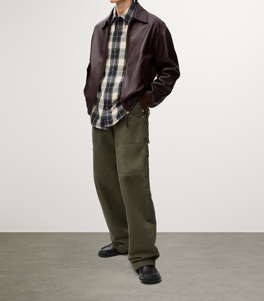 Leather Aviator Jacket OXBLOOD Image 2