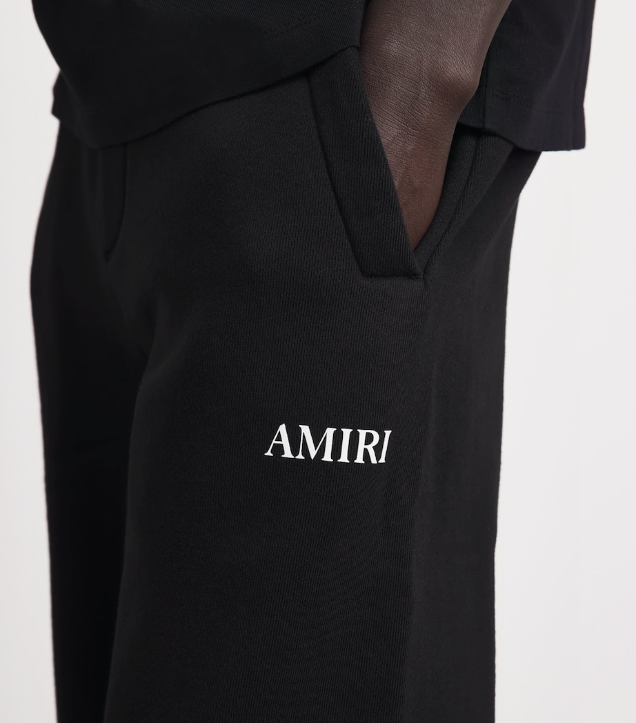 AMIRI Mens Cotton Relaxed Logo Sweatpants Black Image 3