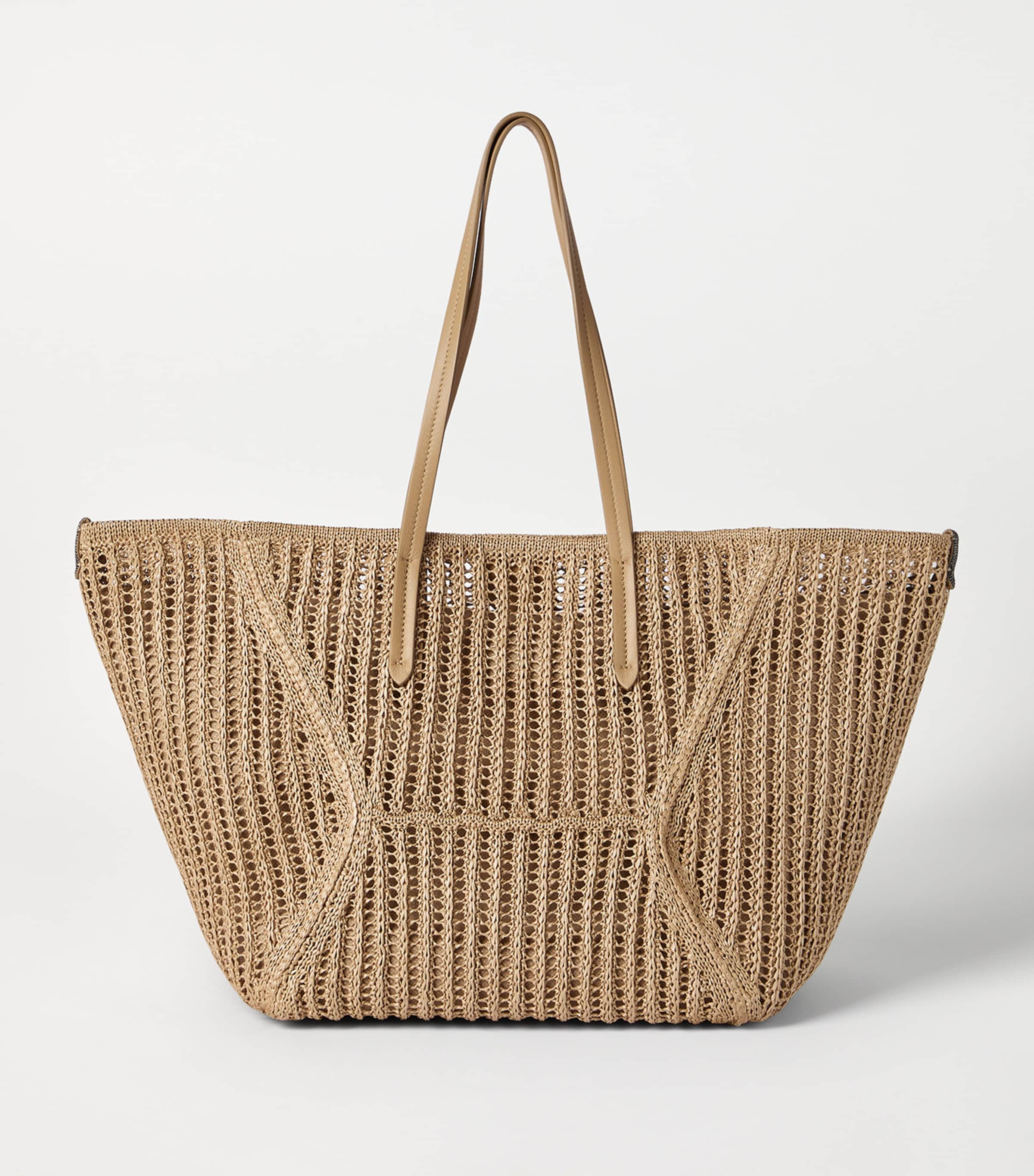 Brunello Cucinelli Techno Raffia Knit BC Duo Tote Bag Image 5