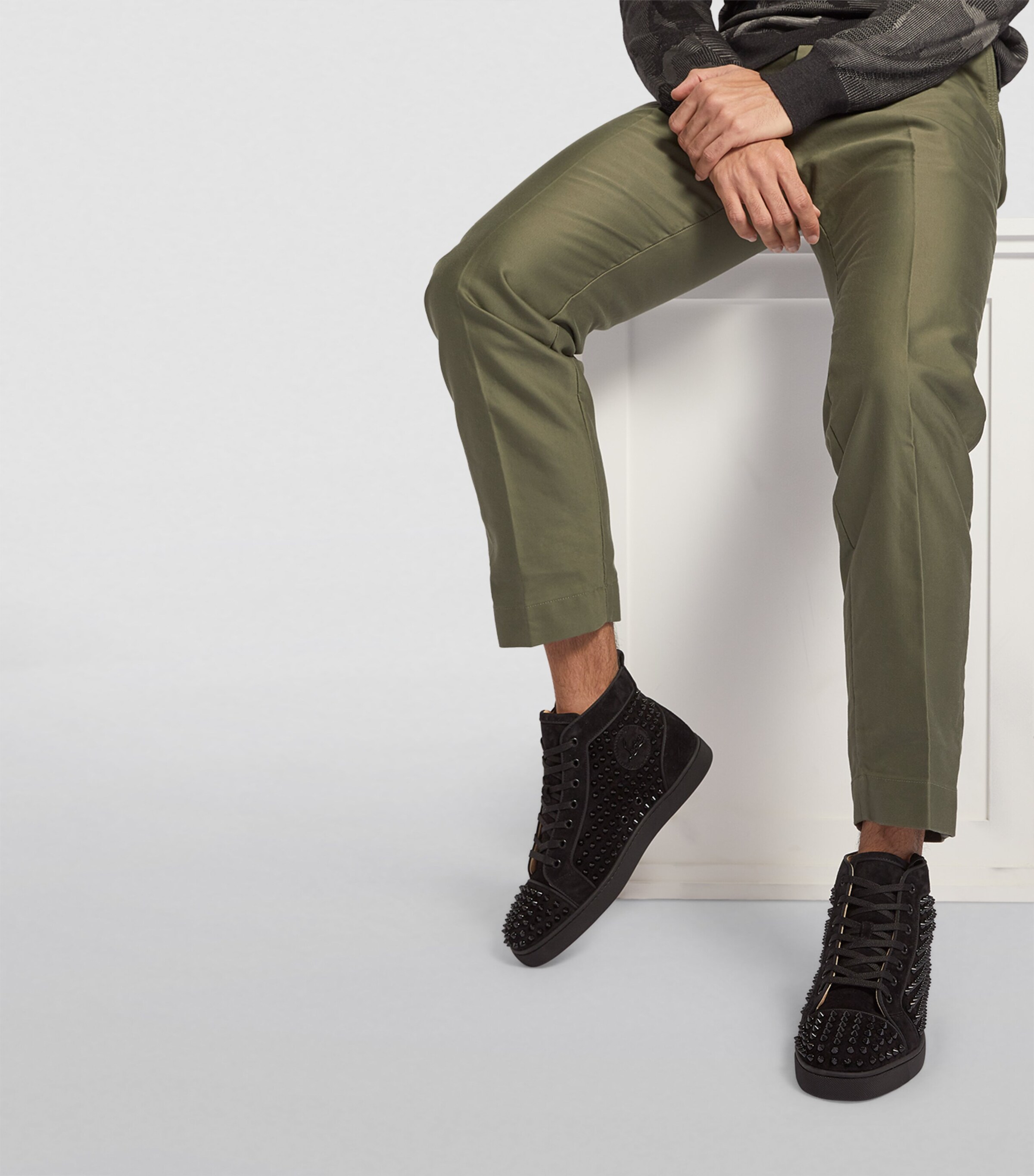 Louis Orlato Suede High-Top Sneakers B049 Image 2