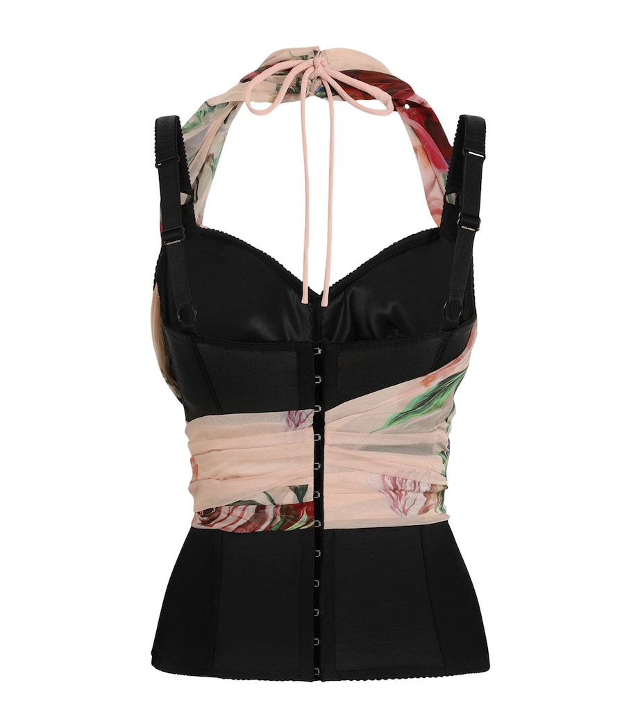 Floral Print Corset Top H25PR-B.FIORI ANTICH Image 5