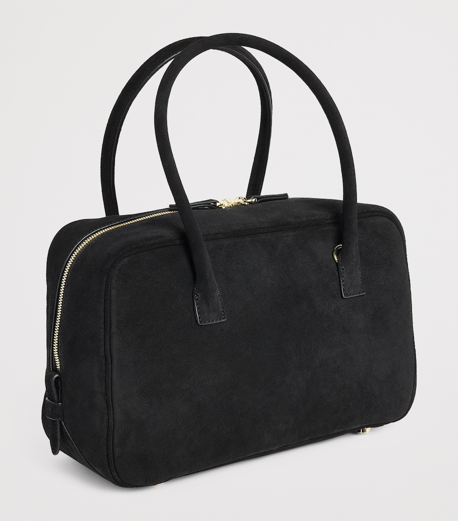 Sandro Paris Suede Top-Handle Bag Black Image 3