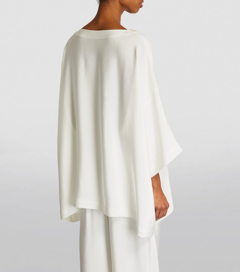 Silk Boat-Neck Tunic WHITE Image 4