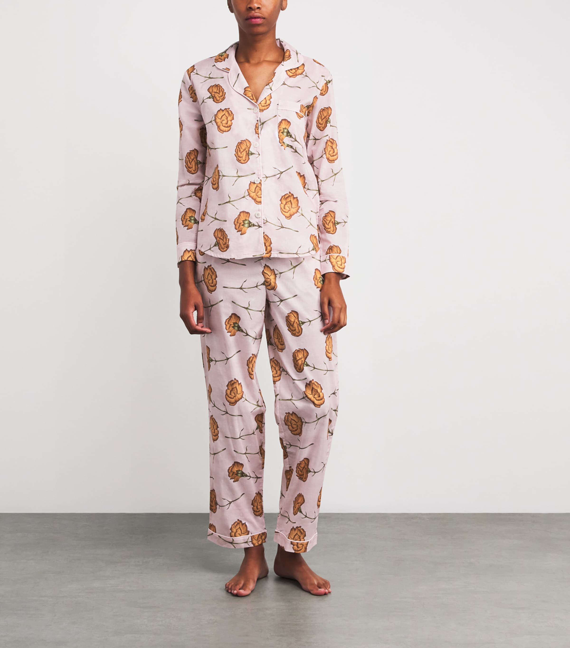 Cotton Carnations Pyjama Set PINK/ORANGE Image 2