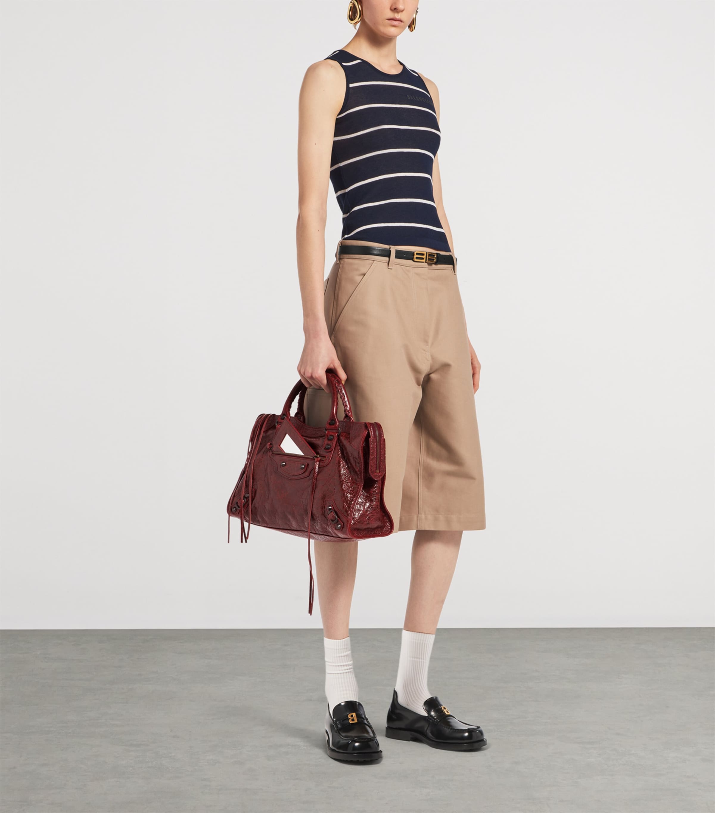 Balenciaga Medium Lambskin Le City Top-Handle Bag Image 2